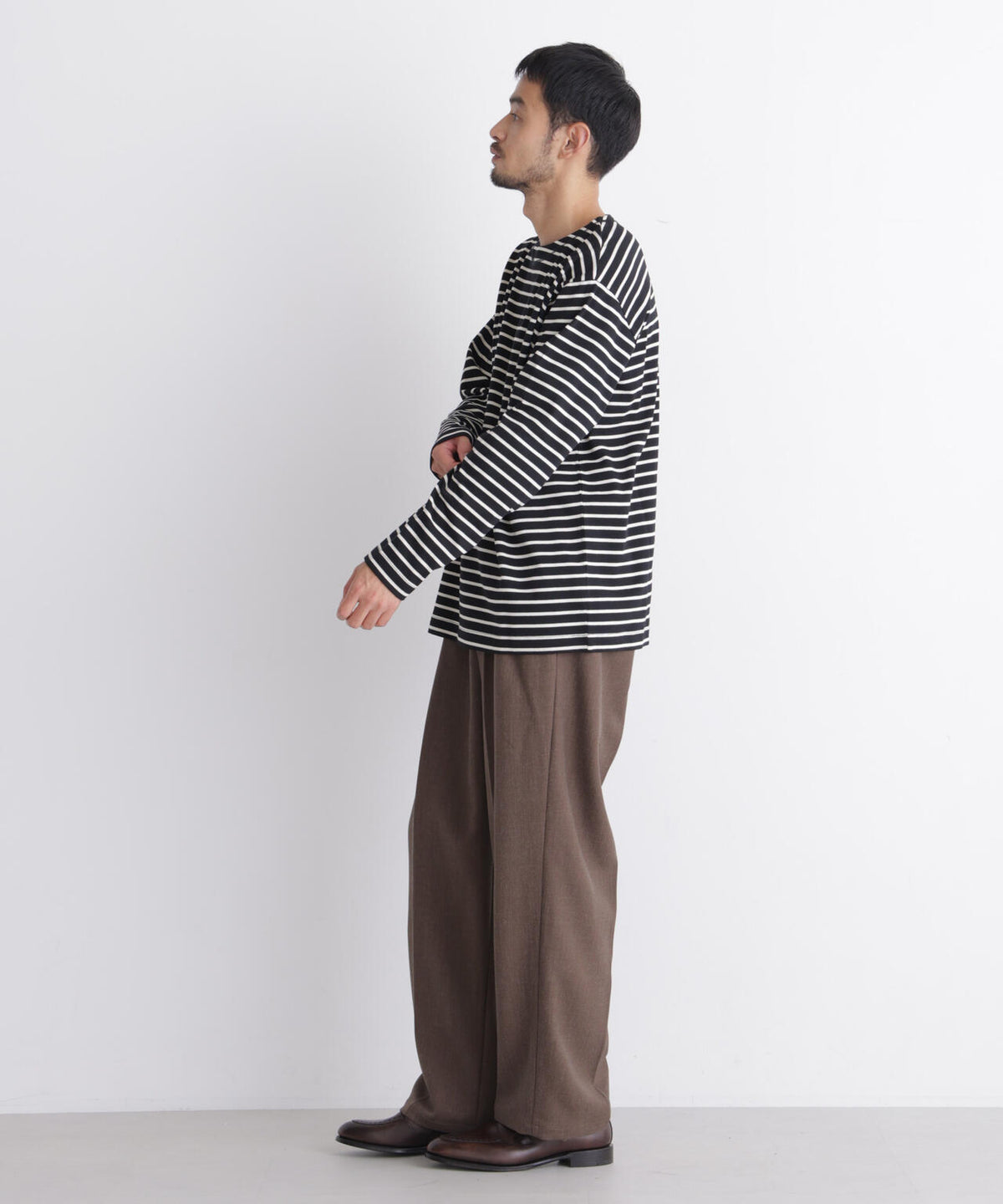 ボーダーバスクTシャツ 長袖