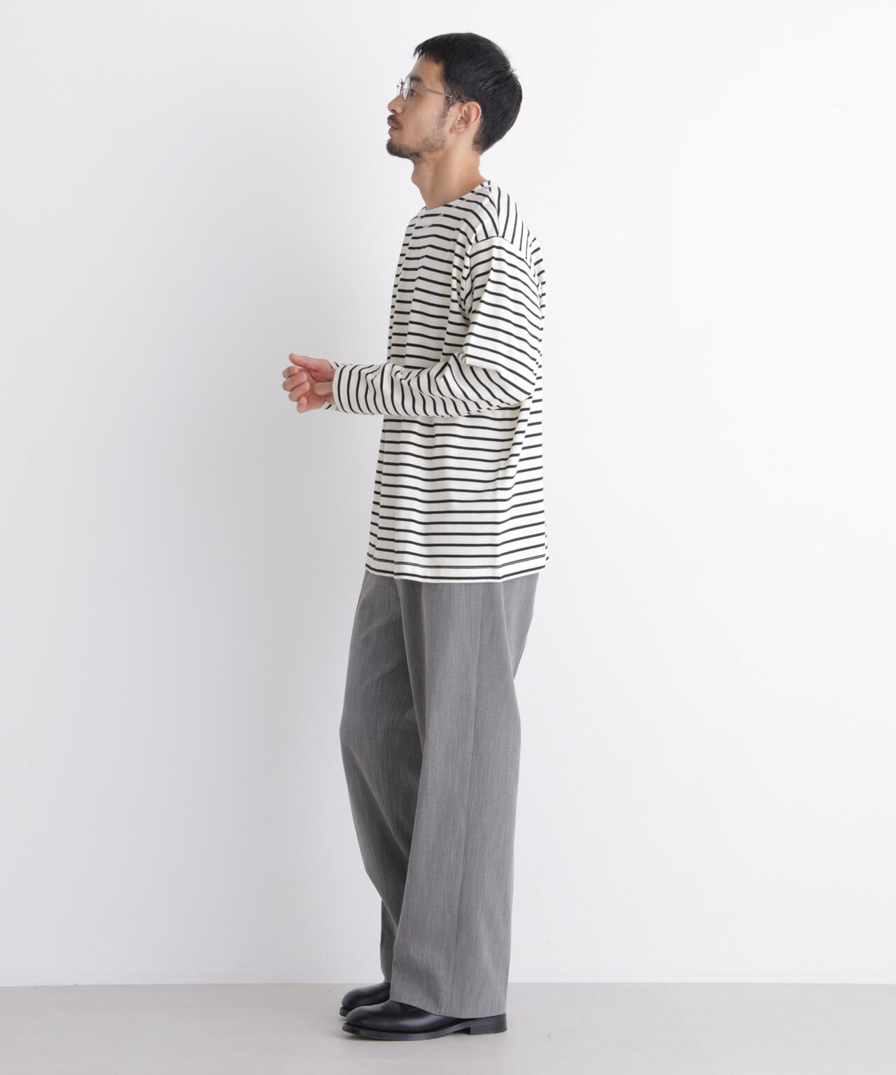 ボーダーバスクTシャツ 長袖
