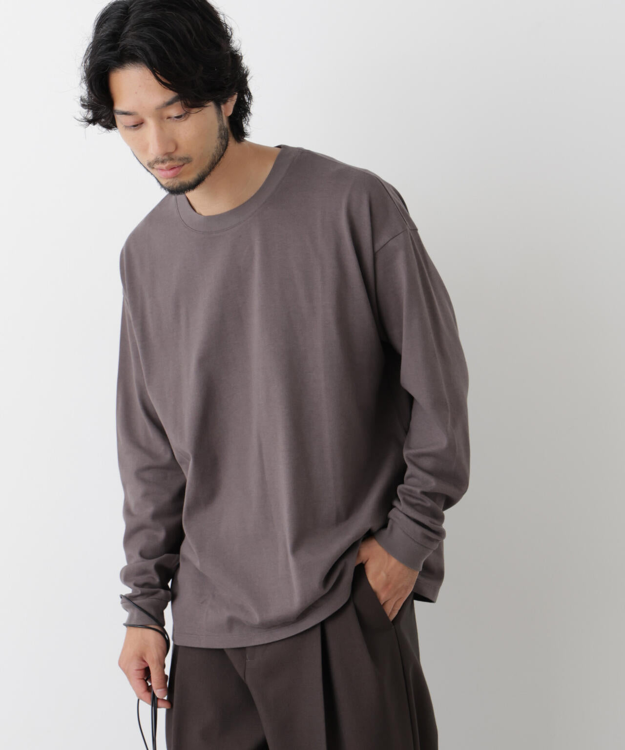 Anti Soaked(R) 汗染み防止 ビッグTシャツ 長袖 | NANO universe（ナノ