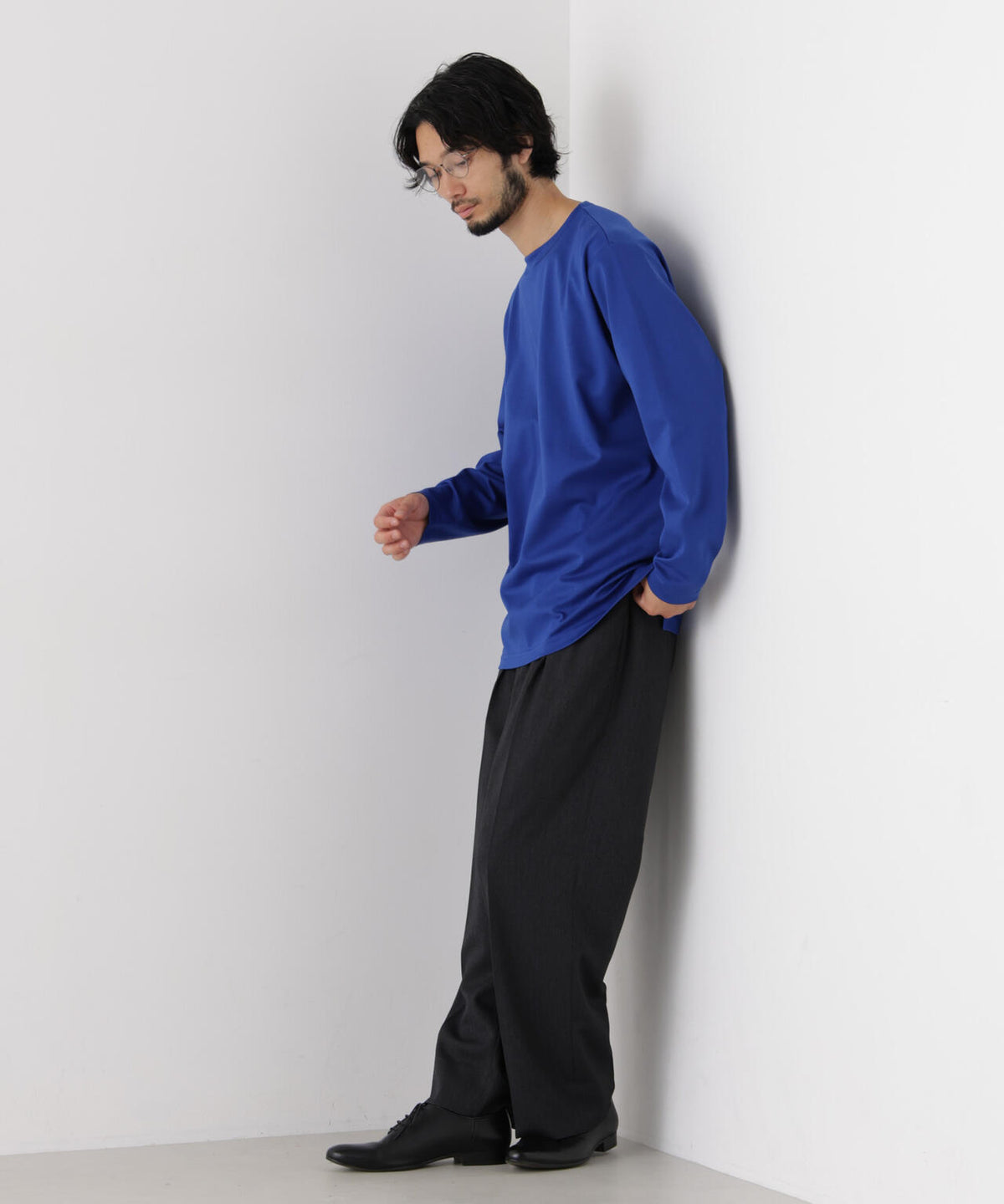 「モダンコンフォートシリーズ」モクロディ ボートネック サイドスリット Tシャツ