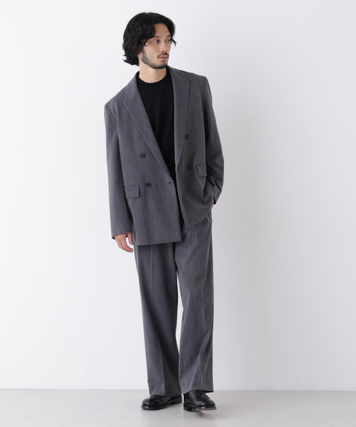 ｢DELEGANT｣ ワンタックストレートトラウザーズ（セットアップ可）