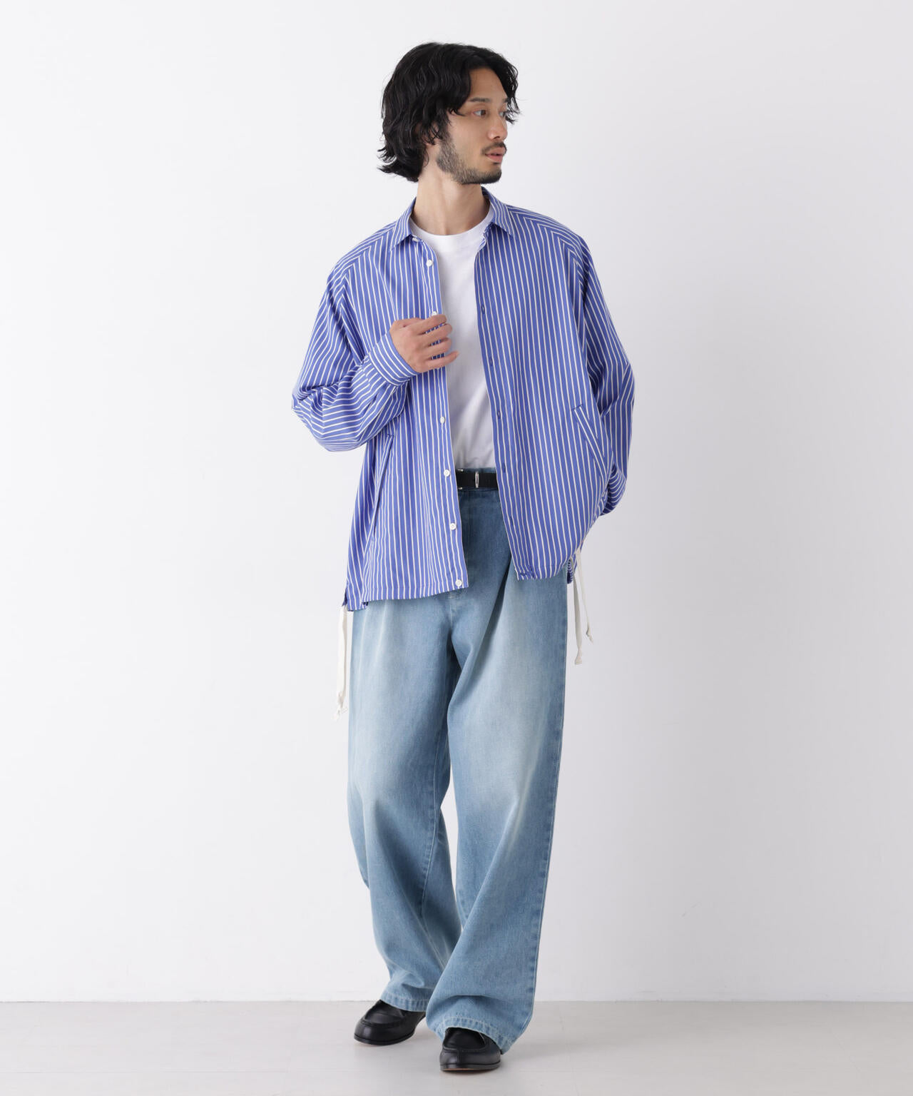 「OtoNANO」大人のワイドデニムパンツ