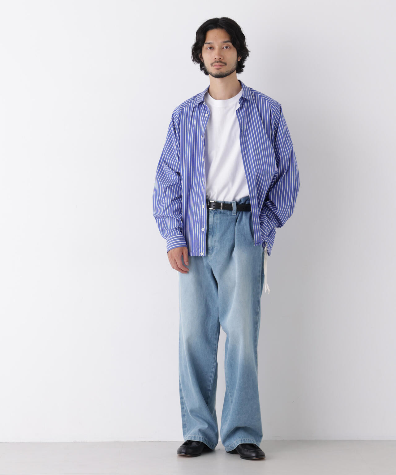 「OtoNANO」大人のワイドデニムパンツ