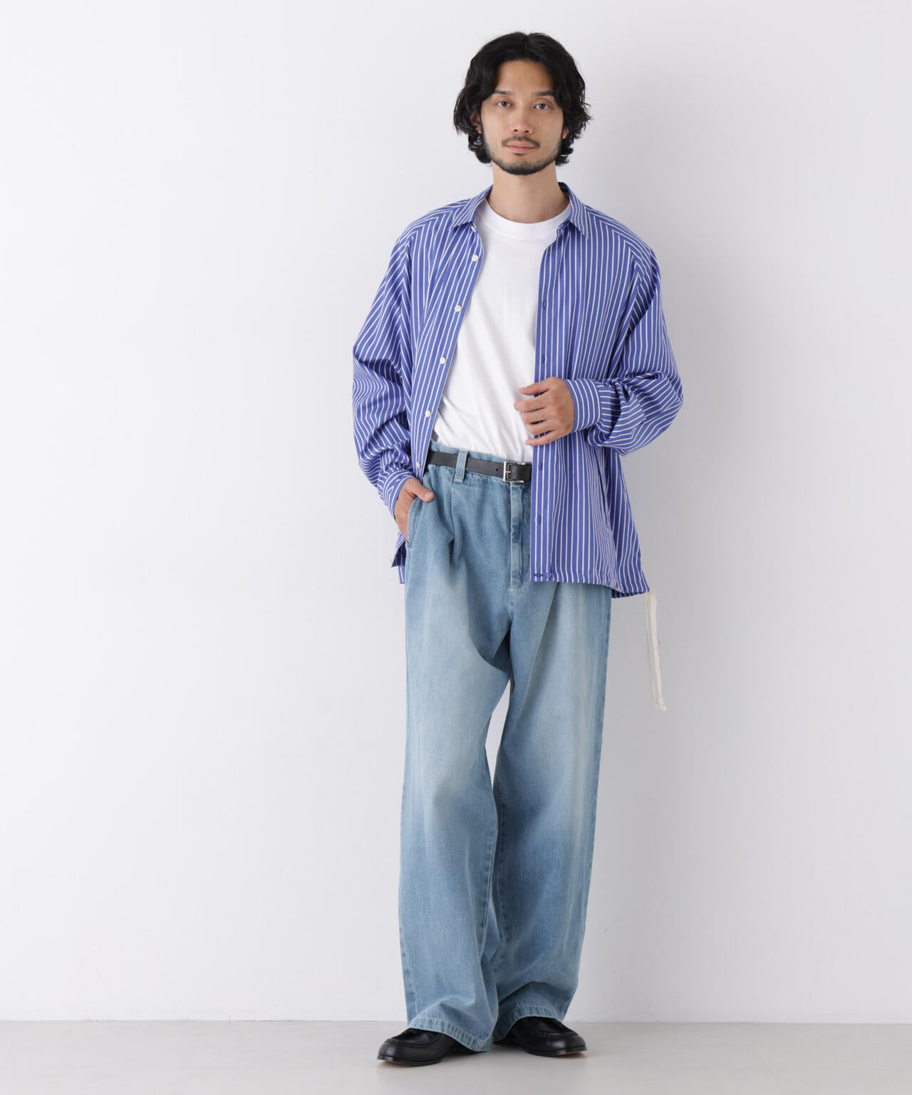 「OtoNANO」大人のワイドデニムパンツ