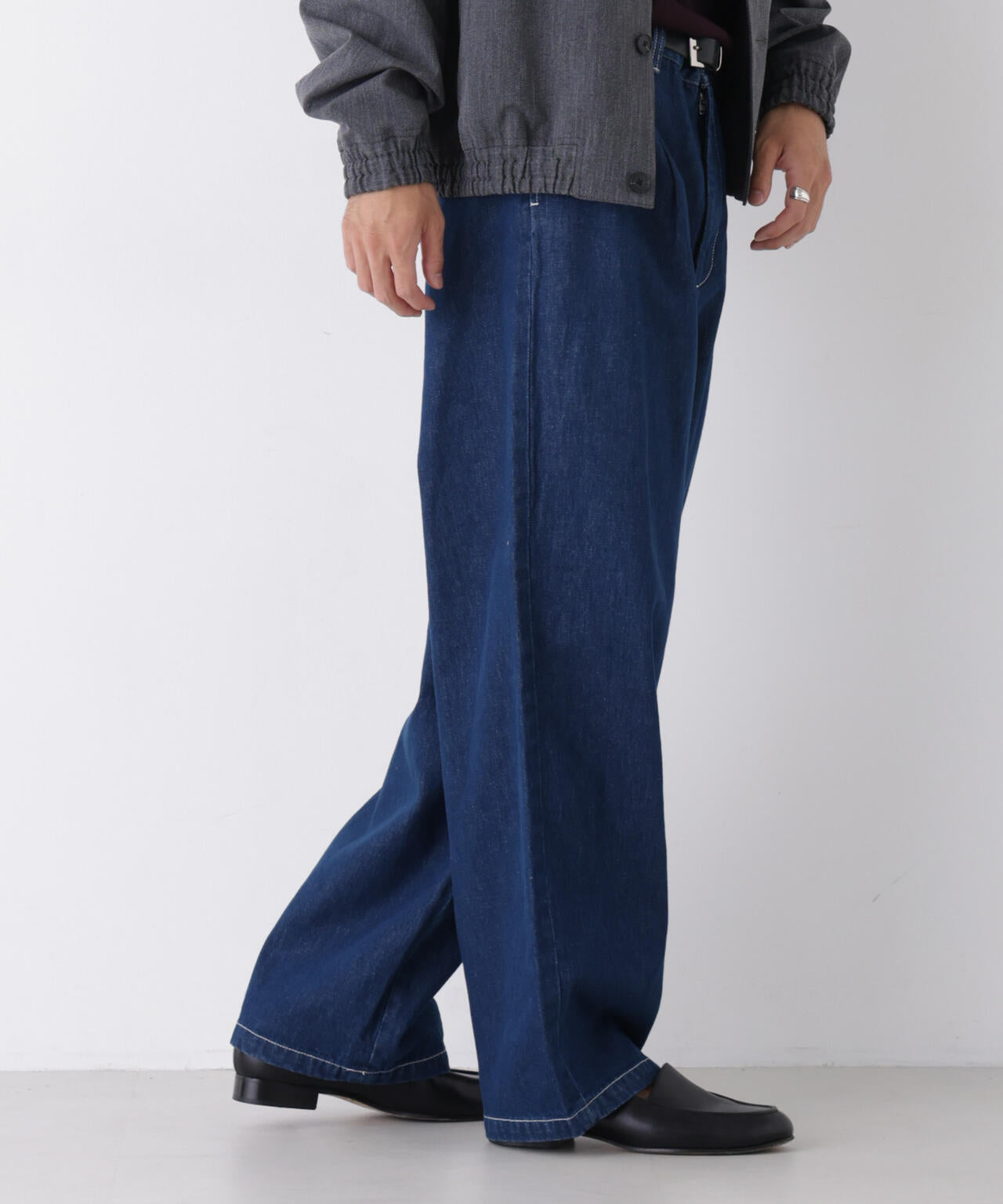 「OtoNANO」大人のワイドデニムパンツ