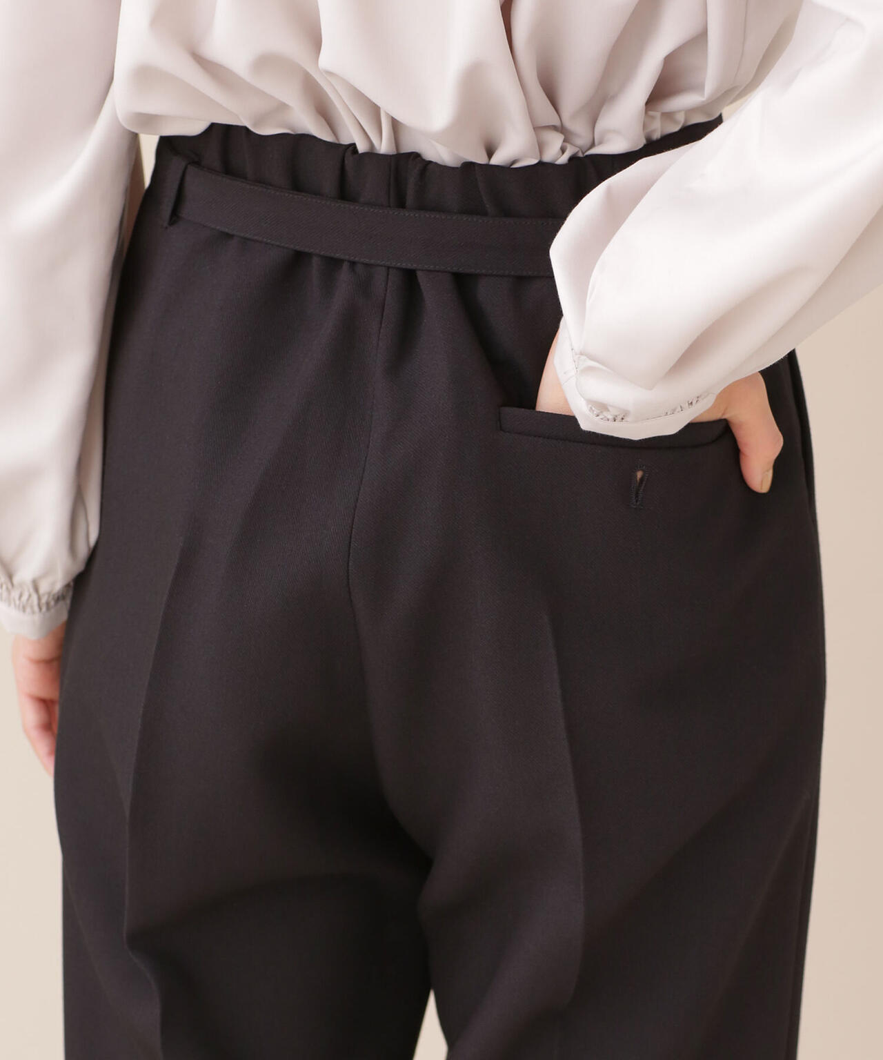 ハイウエストストレートワイドパンツ