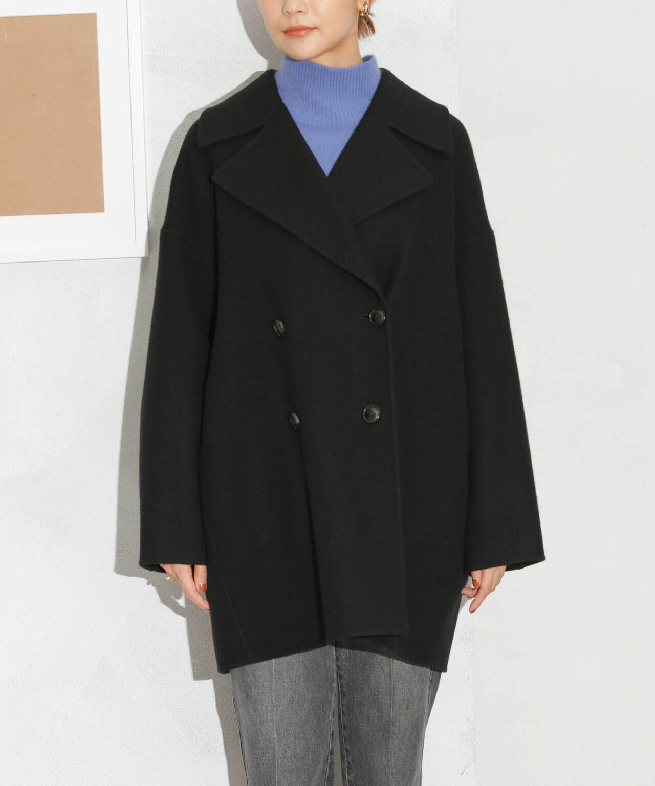 新品✨ ナノユニバース　定価3.7万　リバーミドルコート　ラム　タグ付　未使用 PURE LAMBS リバーミドルコート