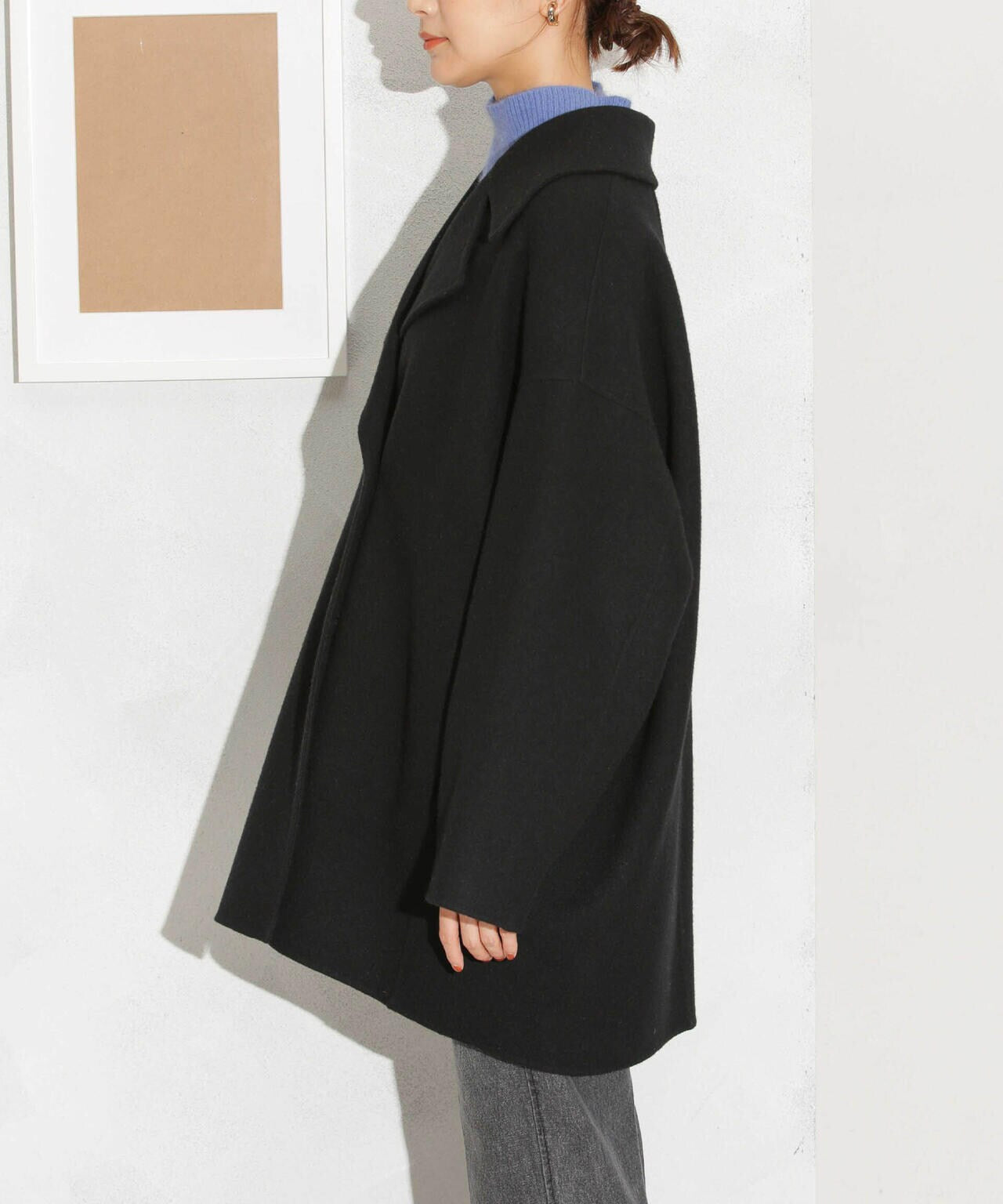 23AW✨ナノユニバース　スーパー140ウールリバーミドルコート　Pコート　M スーパー140ウールリバーミドルコート | NANO universe（ナノ