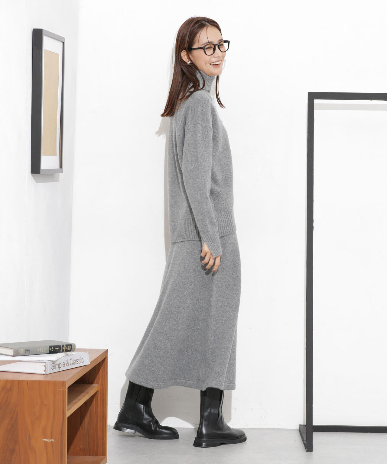 美品★AGNONA★カシミヤウール★1枚仕立て★ゴールド★スカート MUSIC ウールカシミヤフレアスカート(セットアップ可) | NANO universe