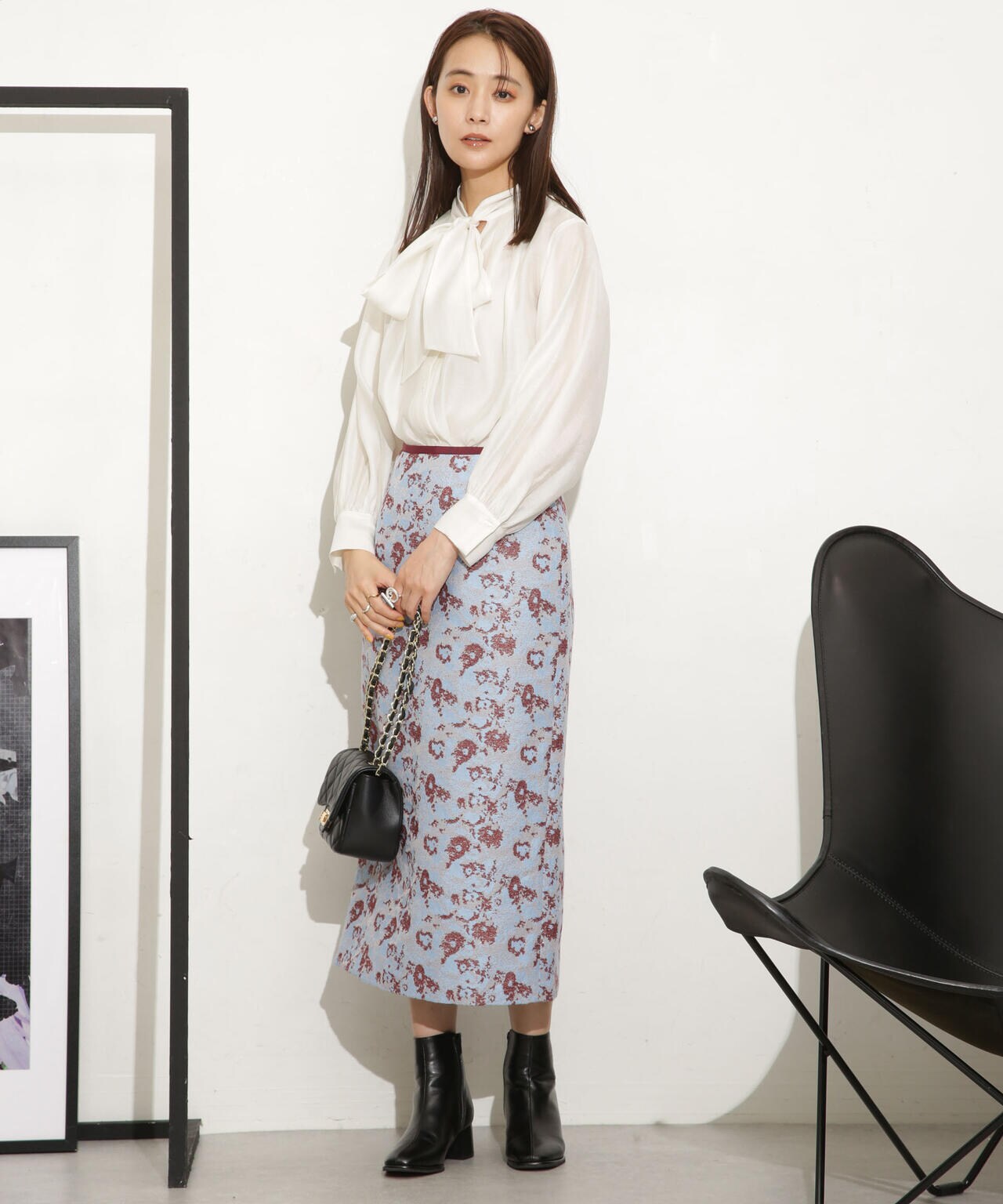 フラワージャカードタイトスカート | NANO universe（ナノ・ユニバース