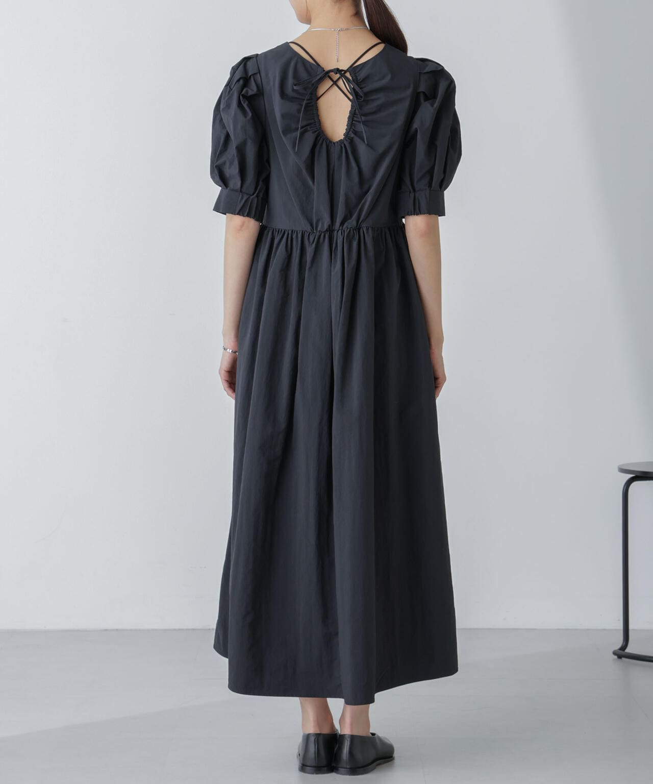 星玲奈×NANO universe」タックスリーブタスランマキシワンピース