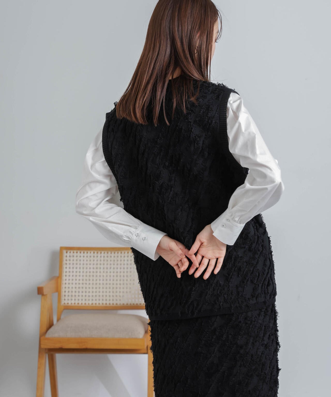 フリンジニットベスト(セットアップ可) | NANO universe（ナノ