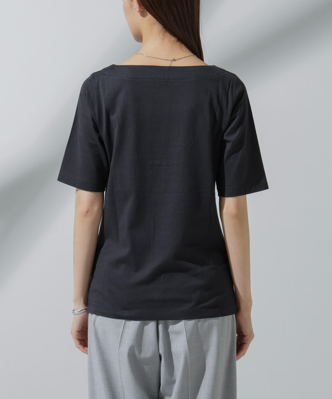 Anti Soaked(R) 汗染み防止 ボートネックTシャツ