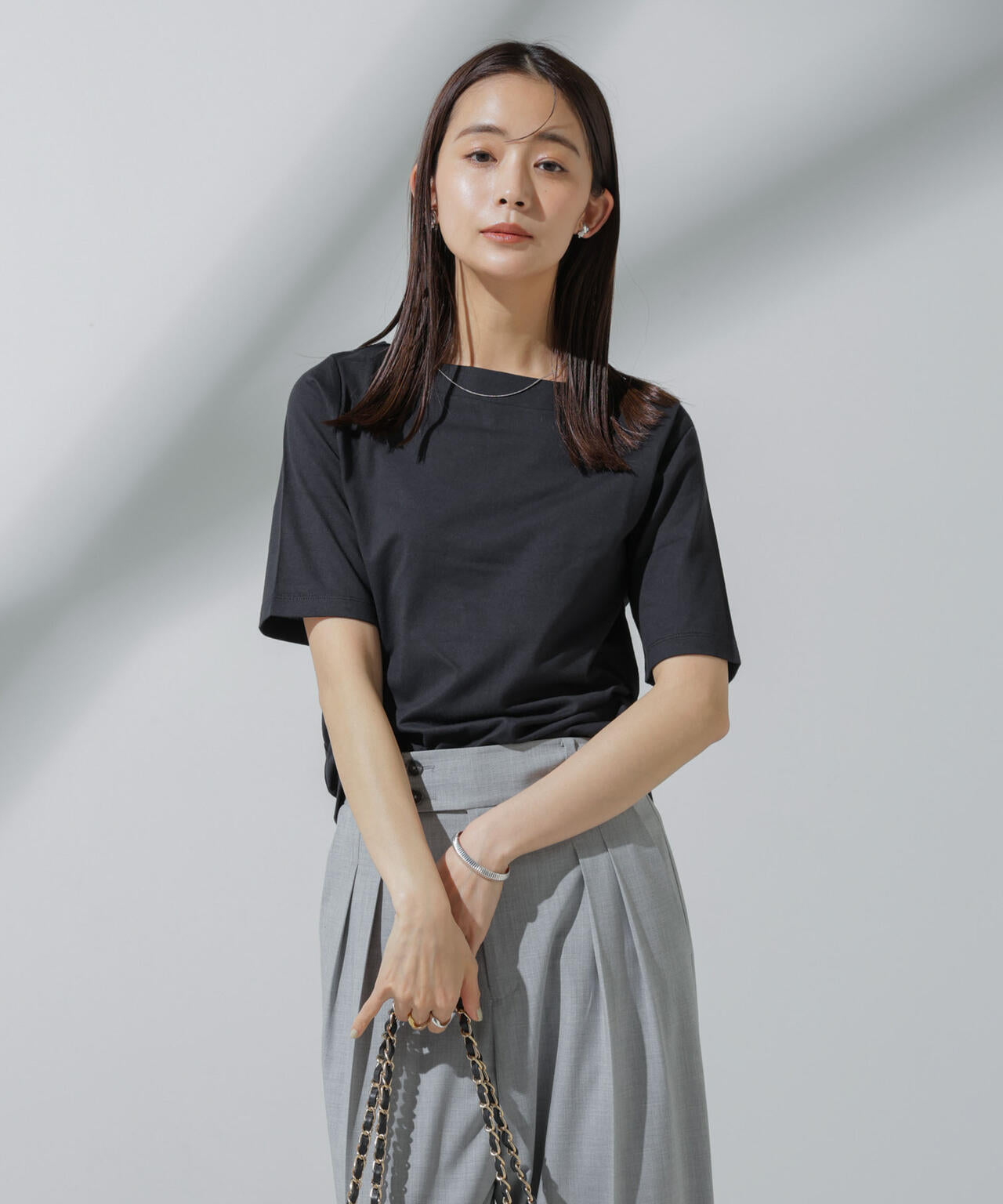 Anti Soaked(R) 汗染み防止 ボートネックTシャツ