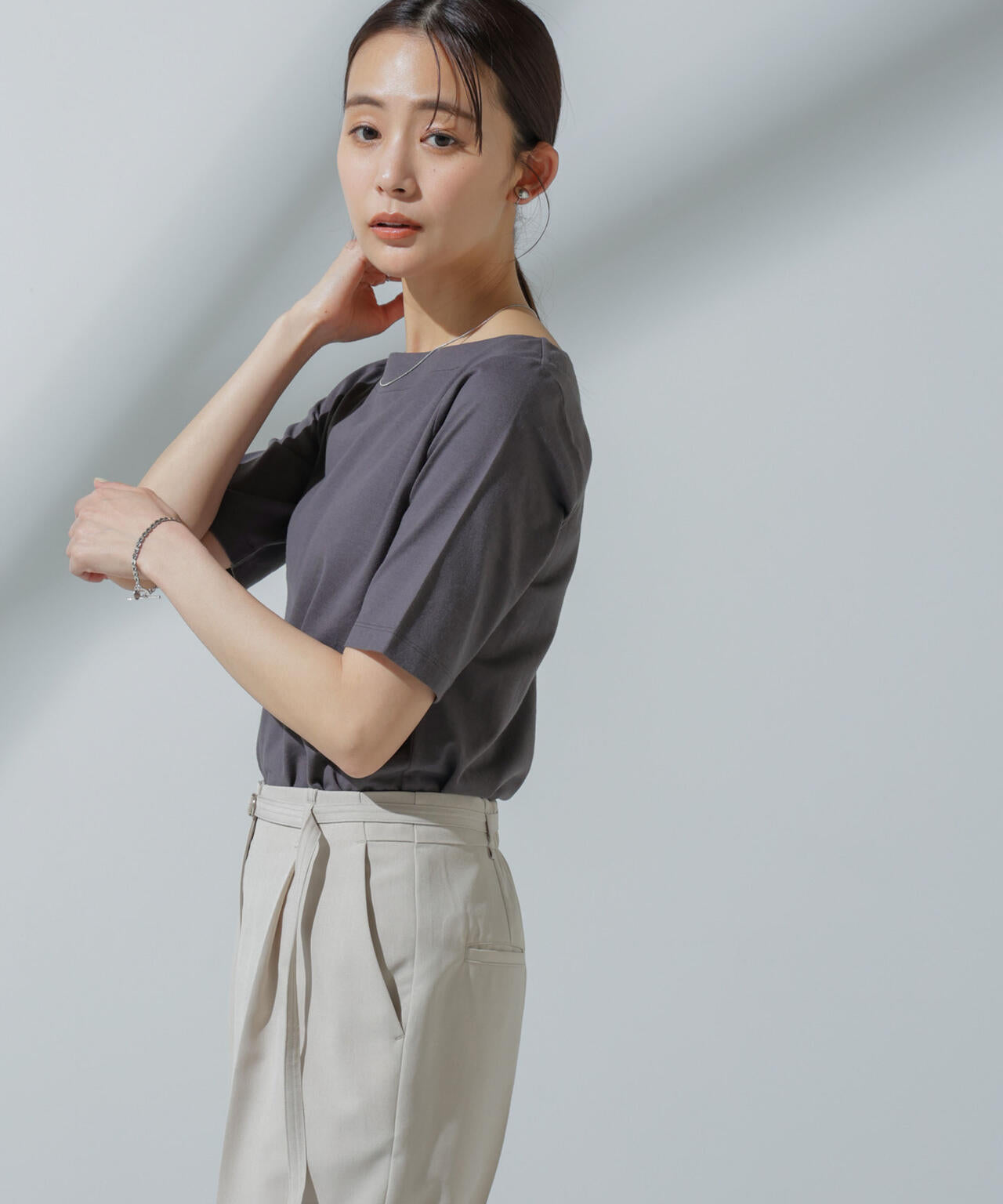 Anti Soaked(R) 汗染み防止 ボートネックTシャツ