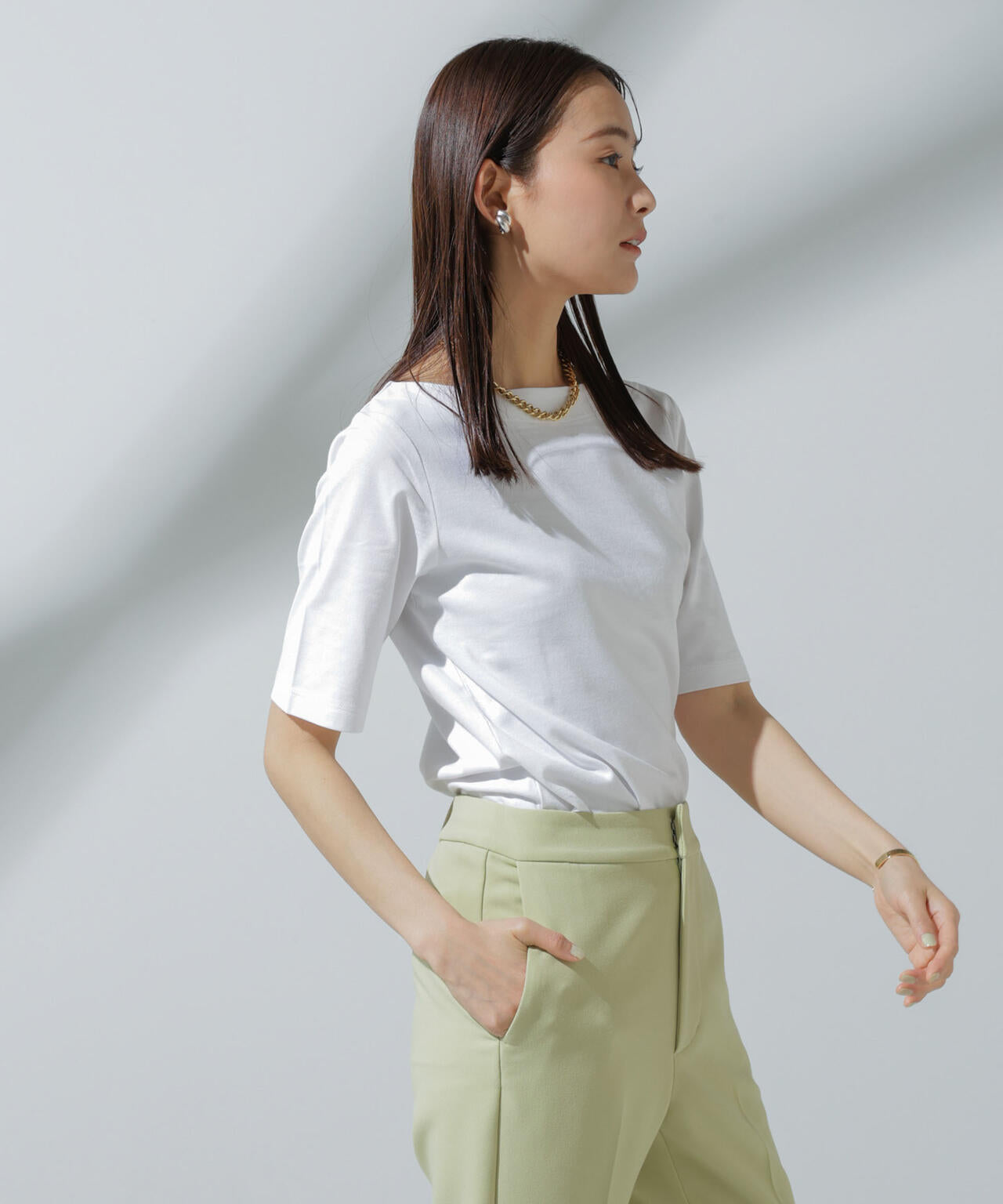 Anti Soaked(R) 汗染み防止 ボートネックTシャツ