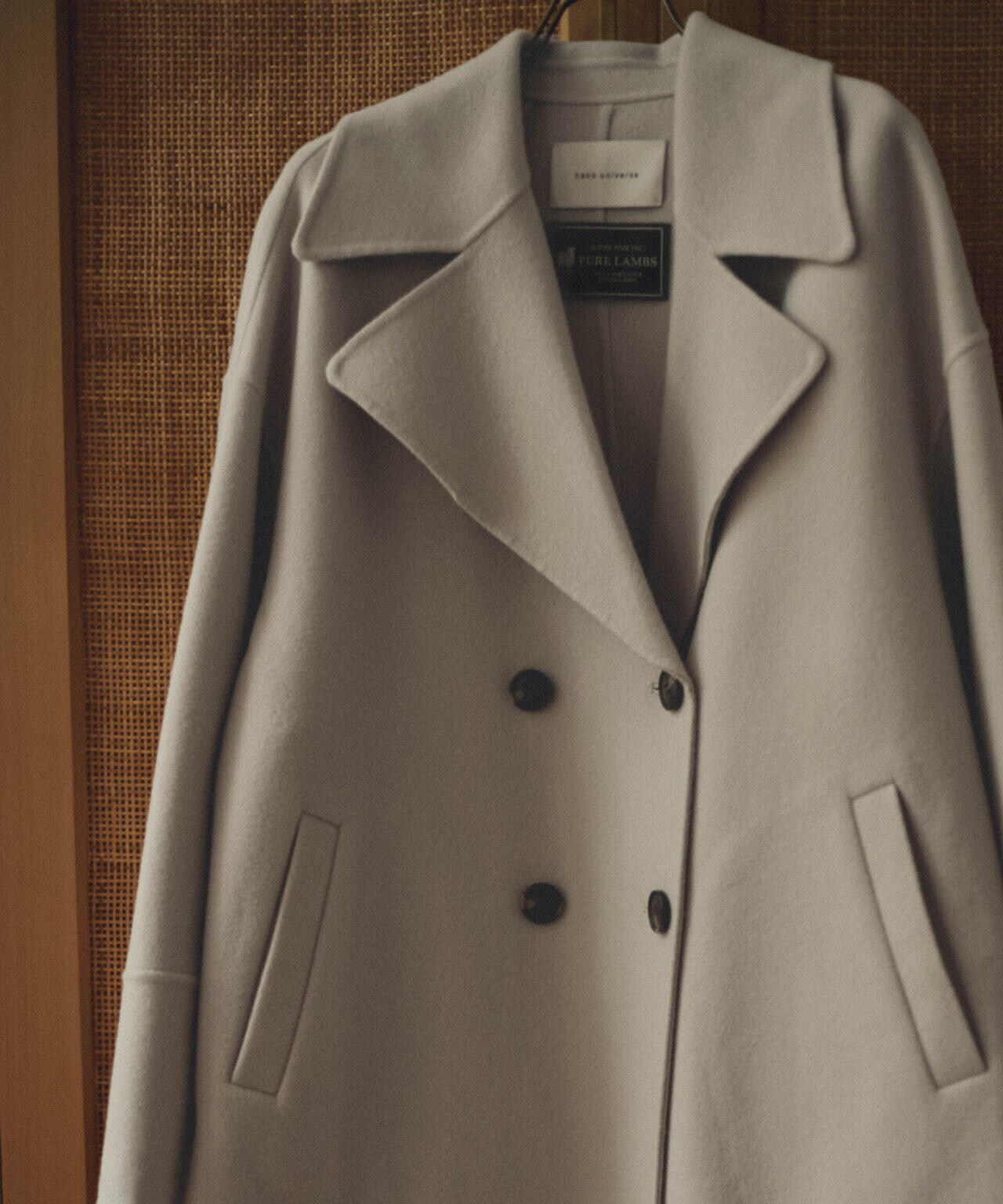 新品・未使用タグ付き【ナノ・ユニバース】PURE LAMBSリバーミドルコート PURE LAMBS リバーミドルコート