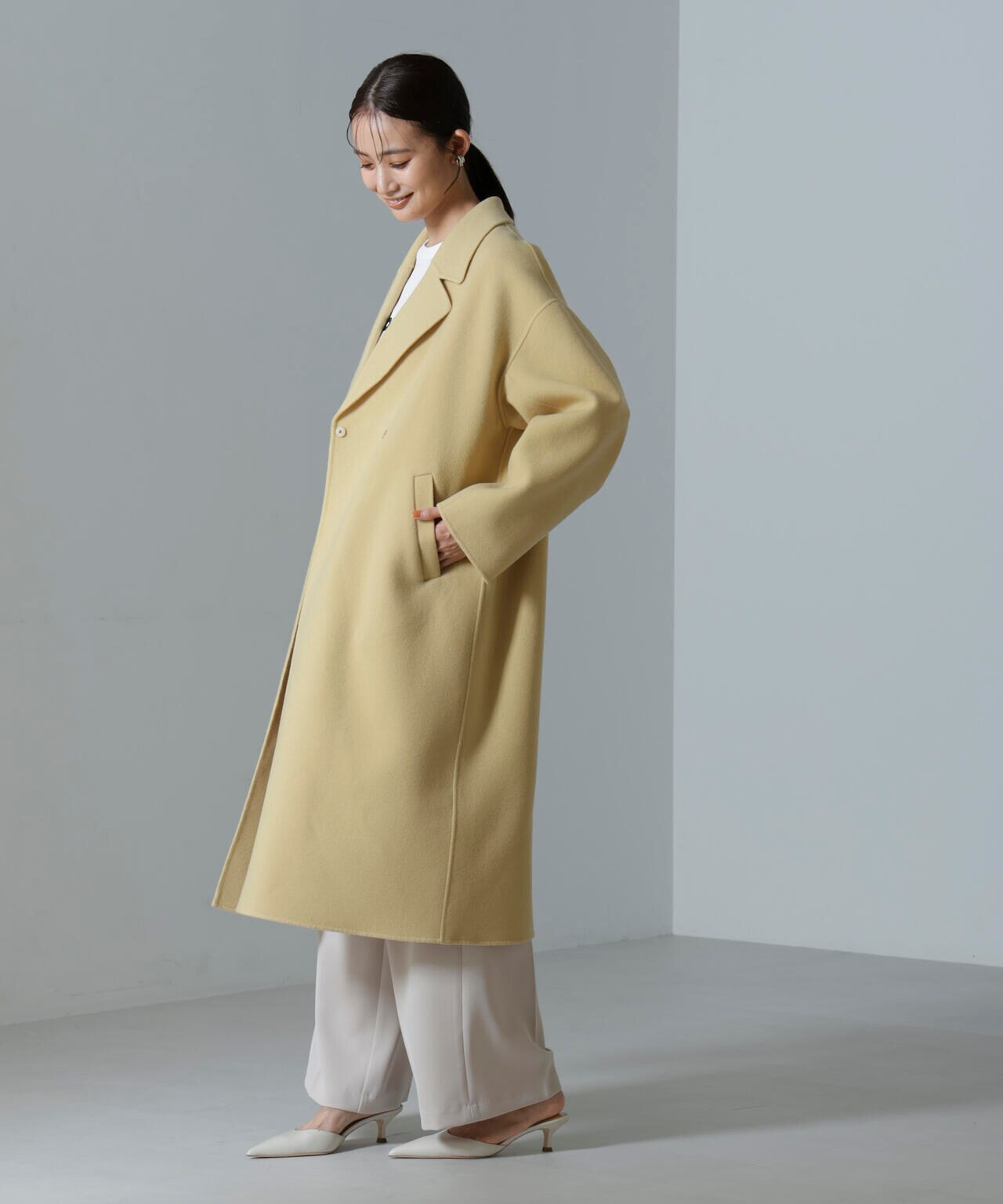 新品［nano universe］PURE LAMBS リバーロングコート ナノ・ユニバース NANO universe PURE LAMBS リバーロングコート