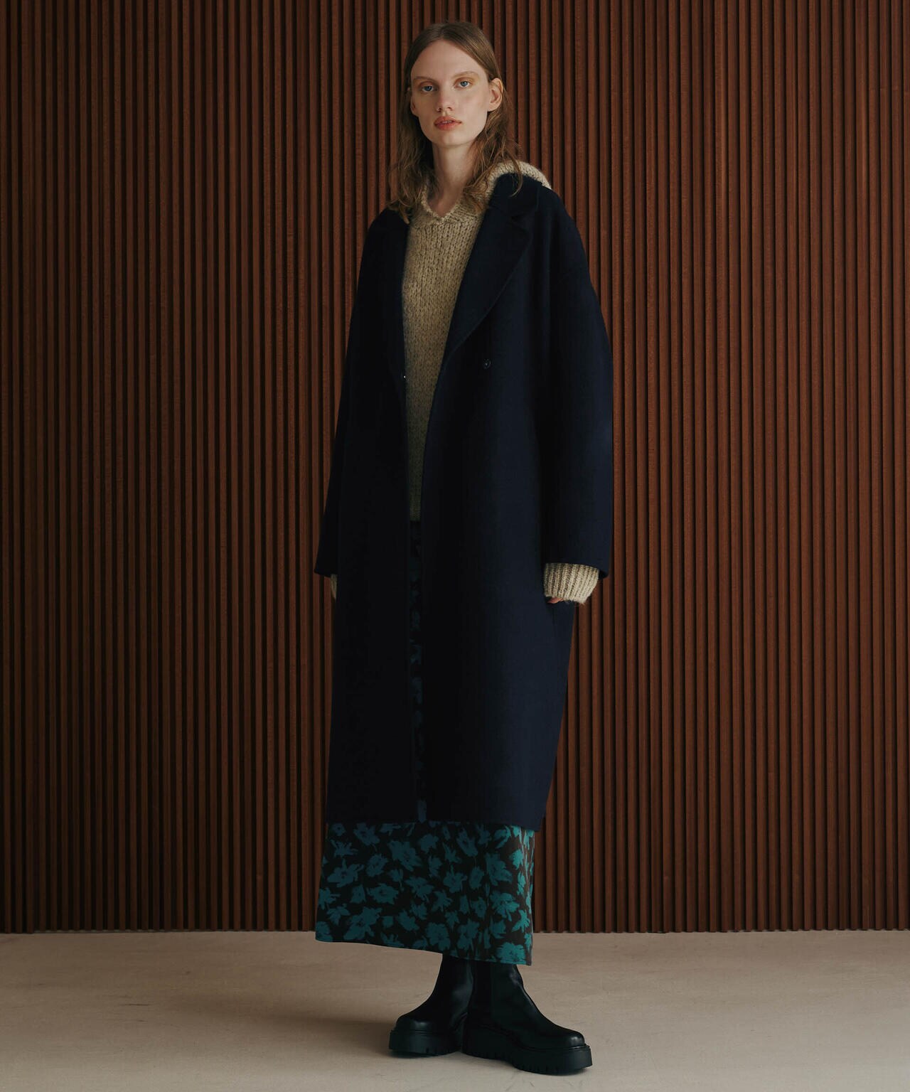 今季　新品タグ　ナノユニバース　PURE LAMBS リバーロングコート セール】PURE LAMBS リバーロングコート（チェスターコート）｜NANO