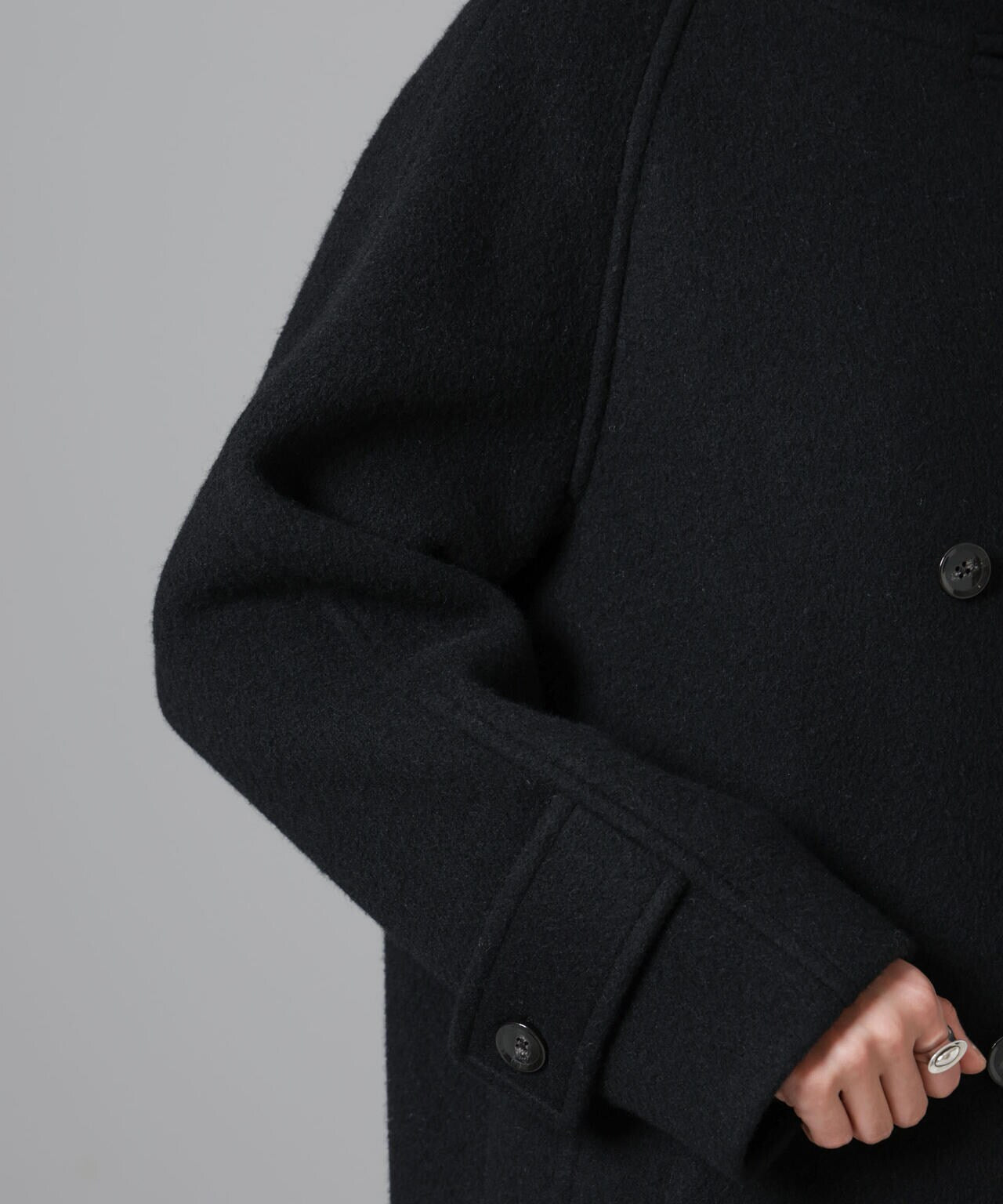 PECOLAMBウールカシミヤスタンドカラーコート | NANO universe（ナノ