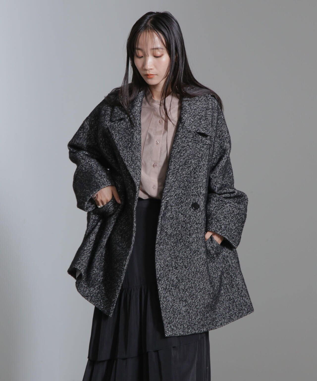 今期！ナノ・ユニバース] オーバーサイズ ツイード コート レディース オーバーサイズツイードコート | NANO universe（ナノ・ユニバース