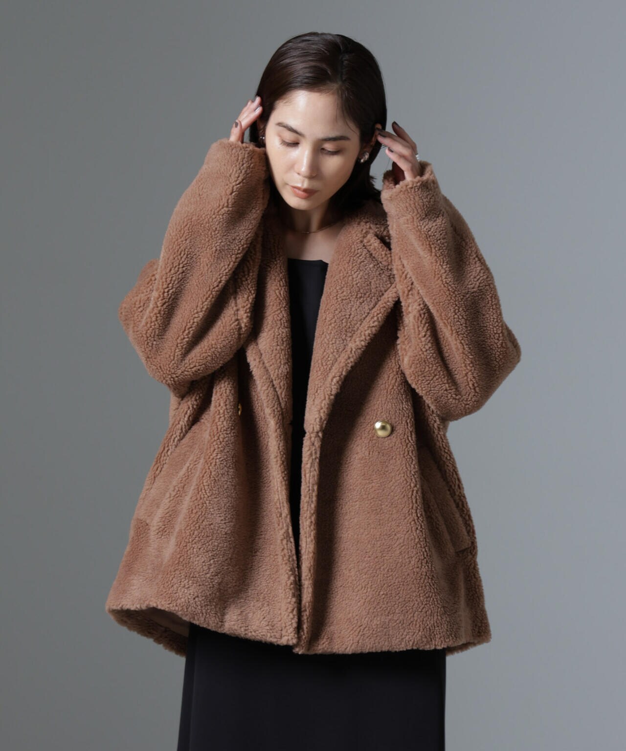 ナノユニバース nano・universe ミドル丈ボアPコート ミドル丈ボアPコート | NANO universe（ナノ・ユニバース