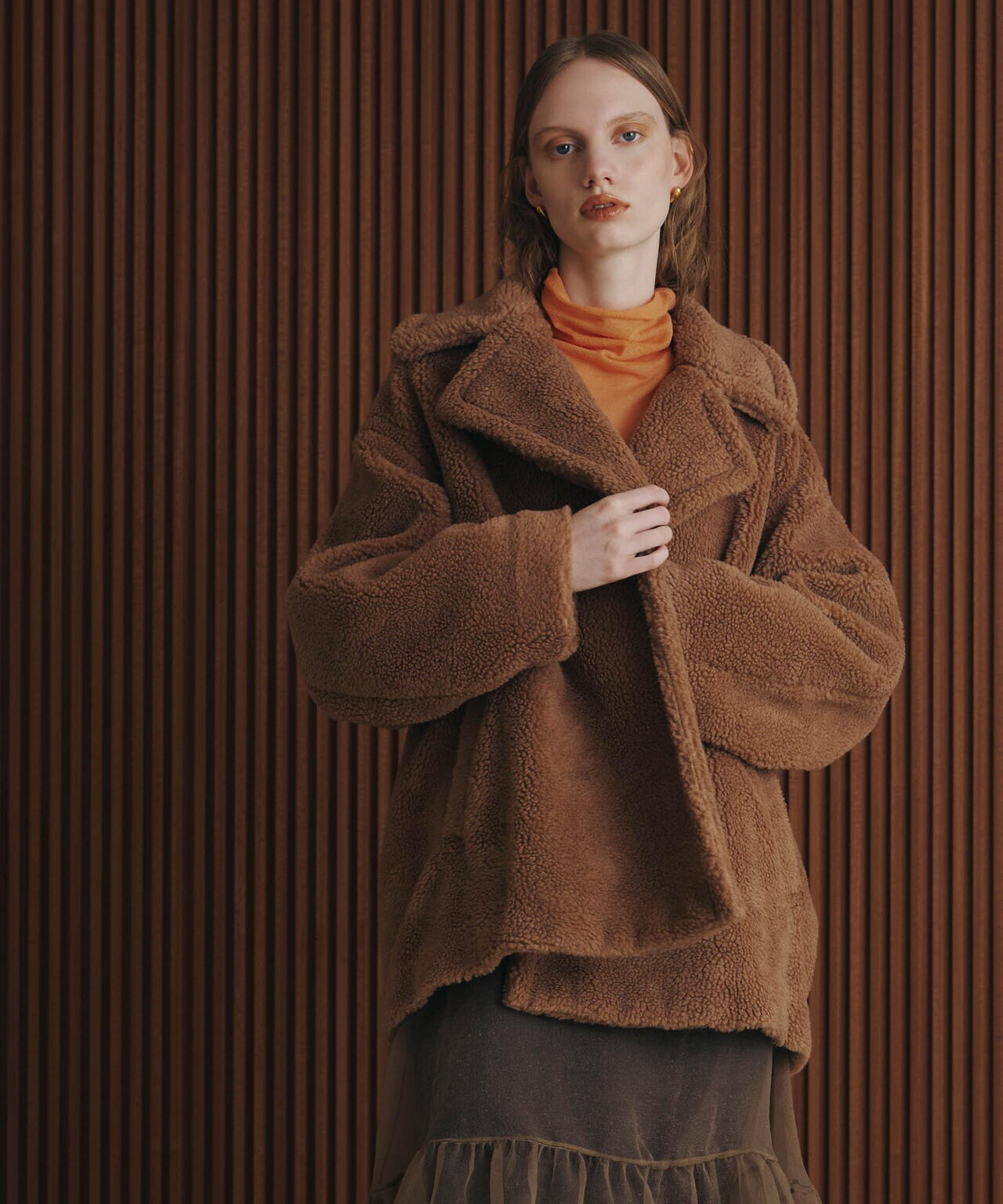 ナノユニバース nano・universe ミドル丈ボアPコート ミドル丈 ボア Pコート