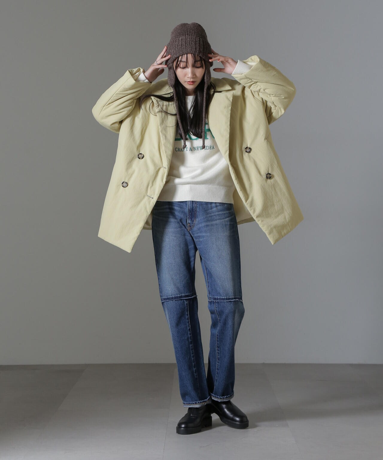 ETHERMALOFT(R)中綿ミドル丈タブルコート | NANO universe（ナノ