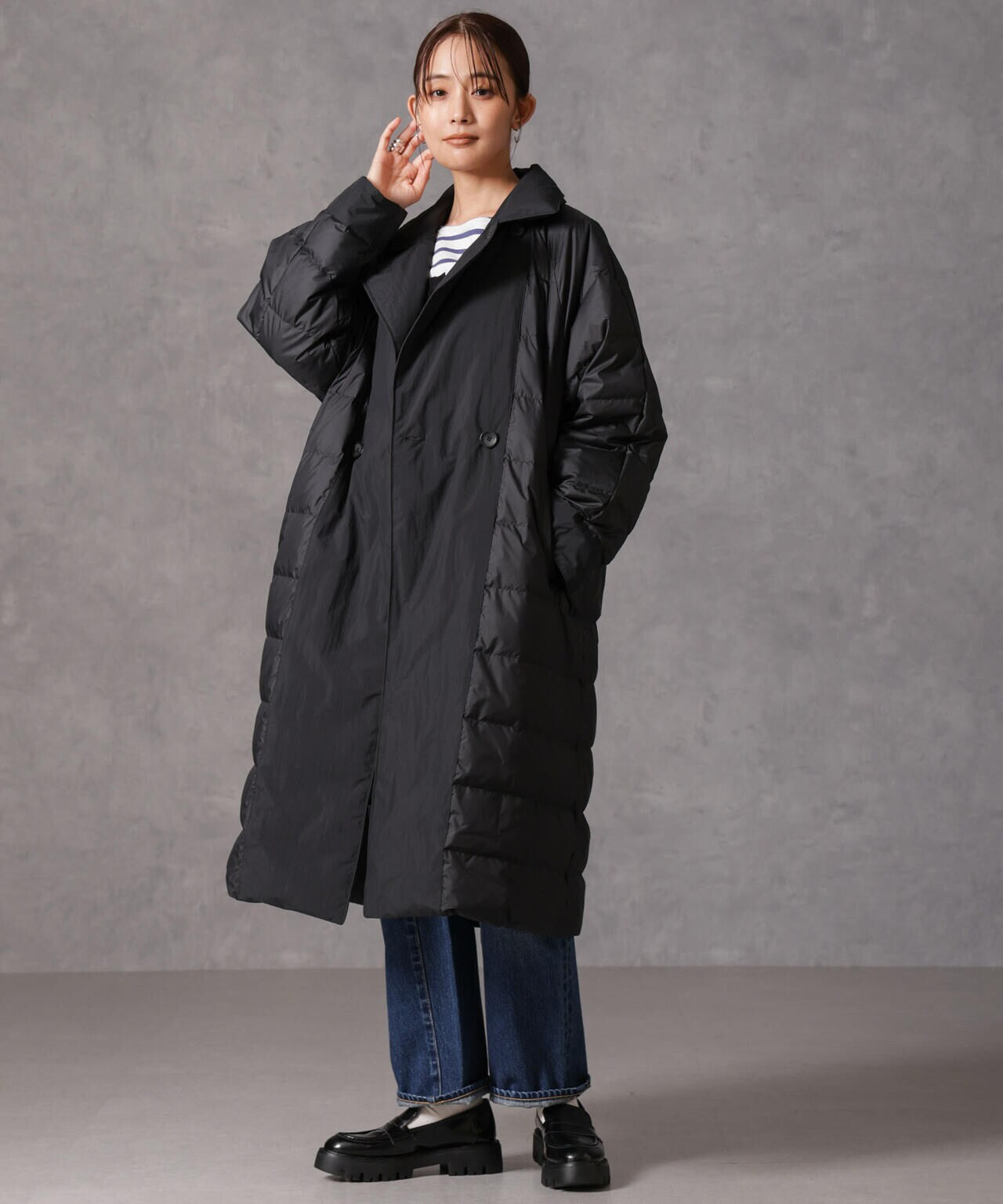 西川ダウン(R)」リバーシブルライトコート | NANO universe（ナノ