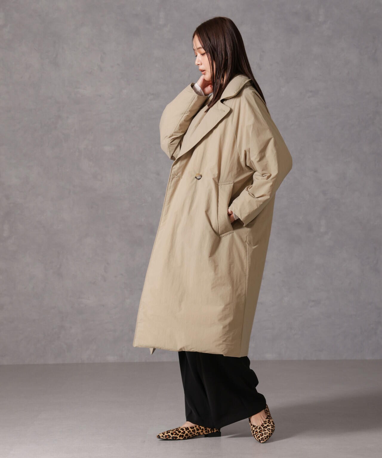 西川ダウン(R)」リバーシブルライトコート | NANO universe