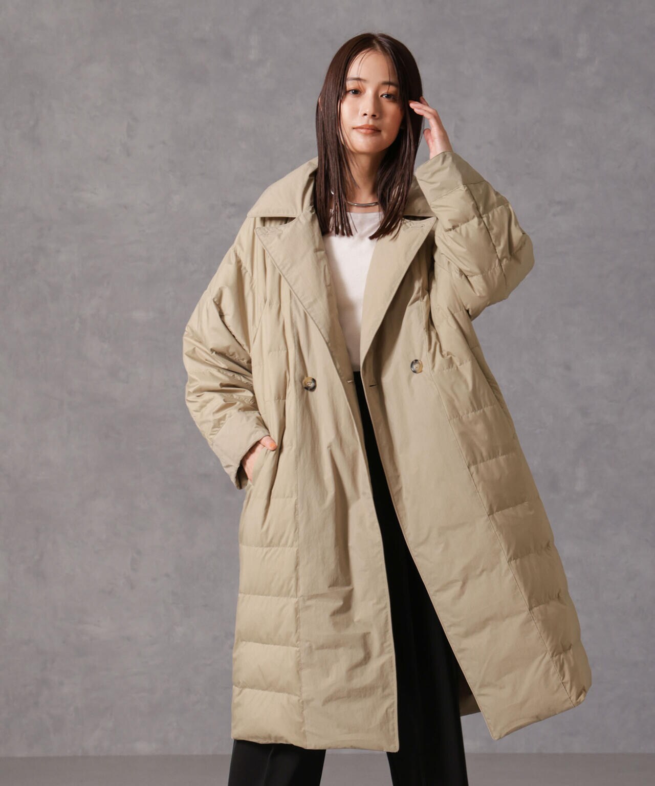 西川ダウン(R)」リバーシブルライトコート | NANO universe（ナノ