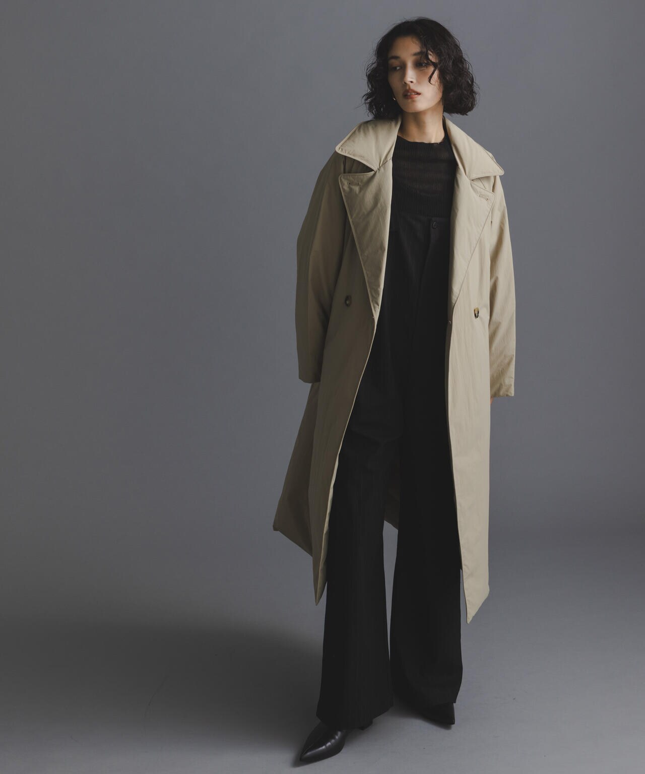 値下げ！ナノユニバース 東京西川　コート ラクーン サイズ40 nanouniverse ナノユニバース 西川ダウン コート ベージュ S