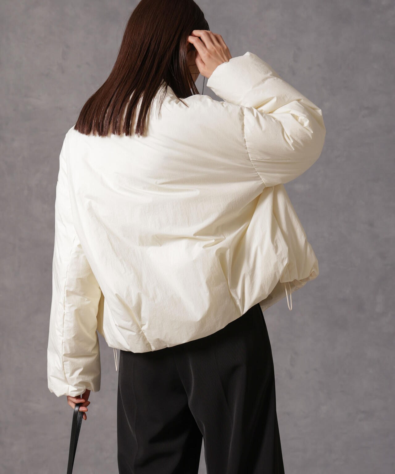 タグ付美品♪ナノユニバース 西川 フードショートダウン アイボリー 38 sa1 タグ付美品♪ナノユニバース 西川 フードショートダウン アイボリー 38