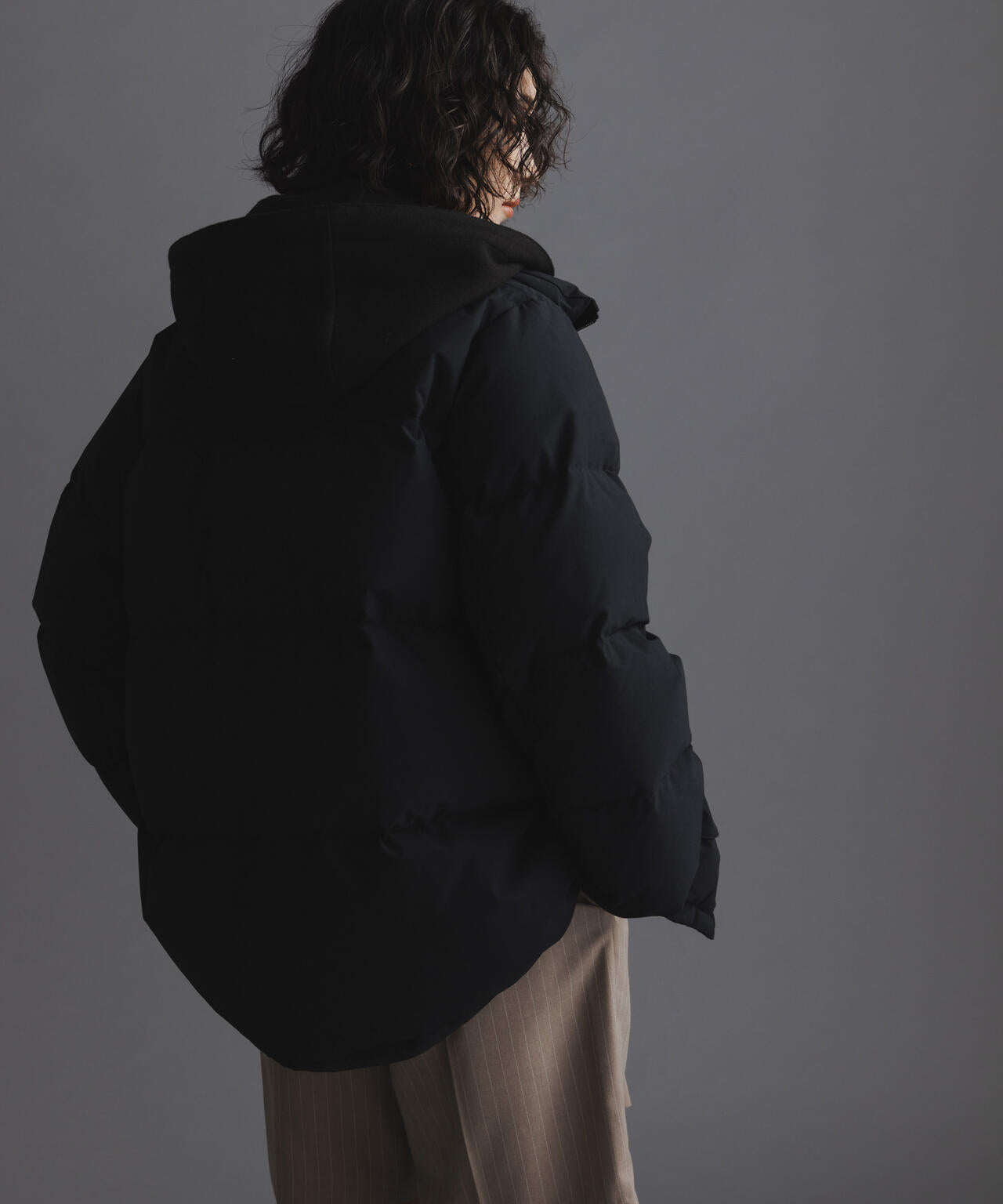 西川ダウン(R)」2WAY異素材フードダウン | NANO universe（ナノ