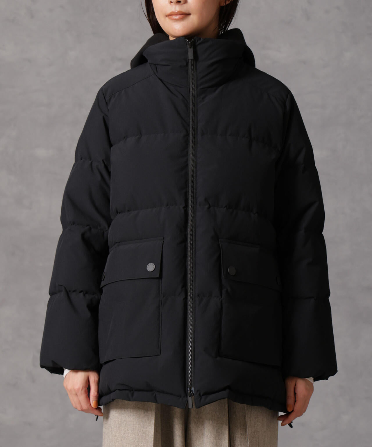 り*か様 NANO universe 「西川ダウン(R)」2WAY異素材フードダ 西川ダウン(R)」2WAY異素材フードダウン | NANO universe（ナノ