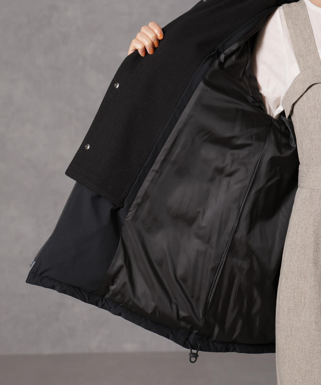 西川ダウン(R)」2WAY異素材フードダウン | NANO universe（ナノ