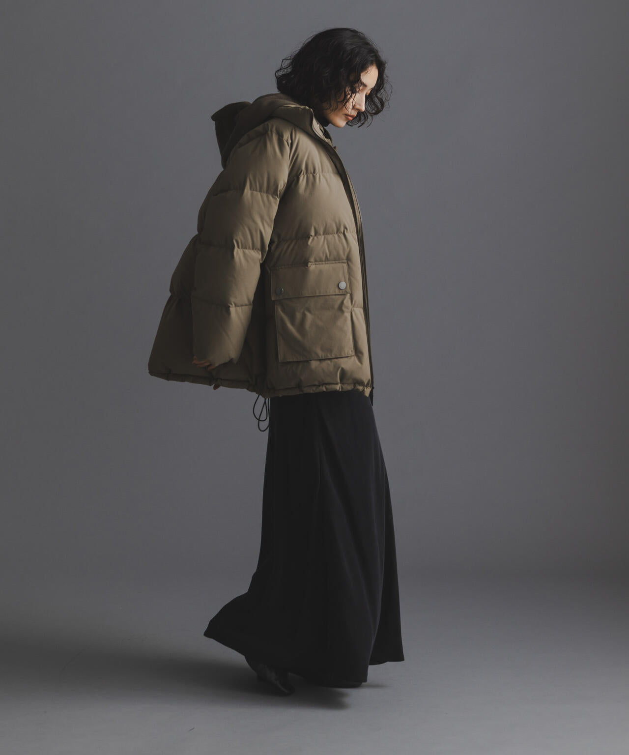 西川ダウン(R)」2WAY異素材フードダウン | NANO universe（ナノ