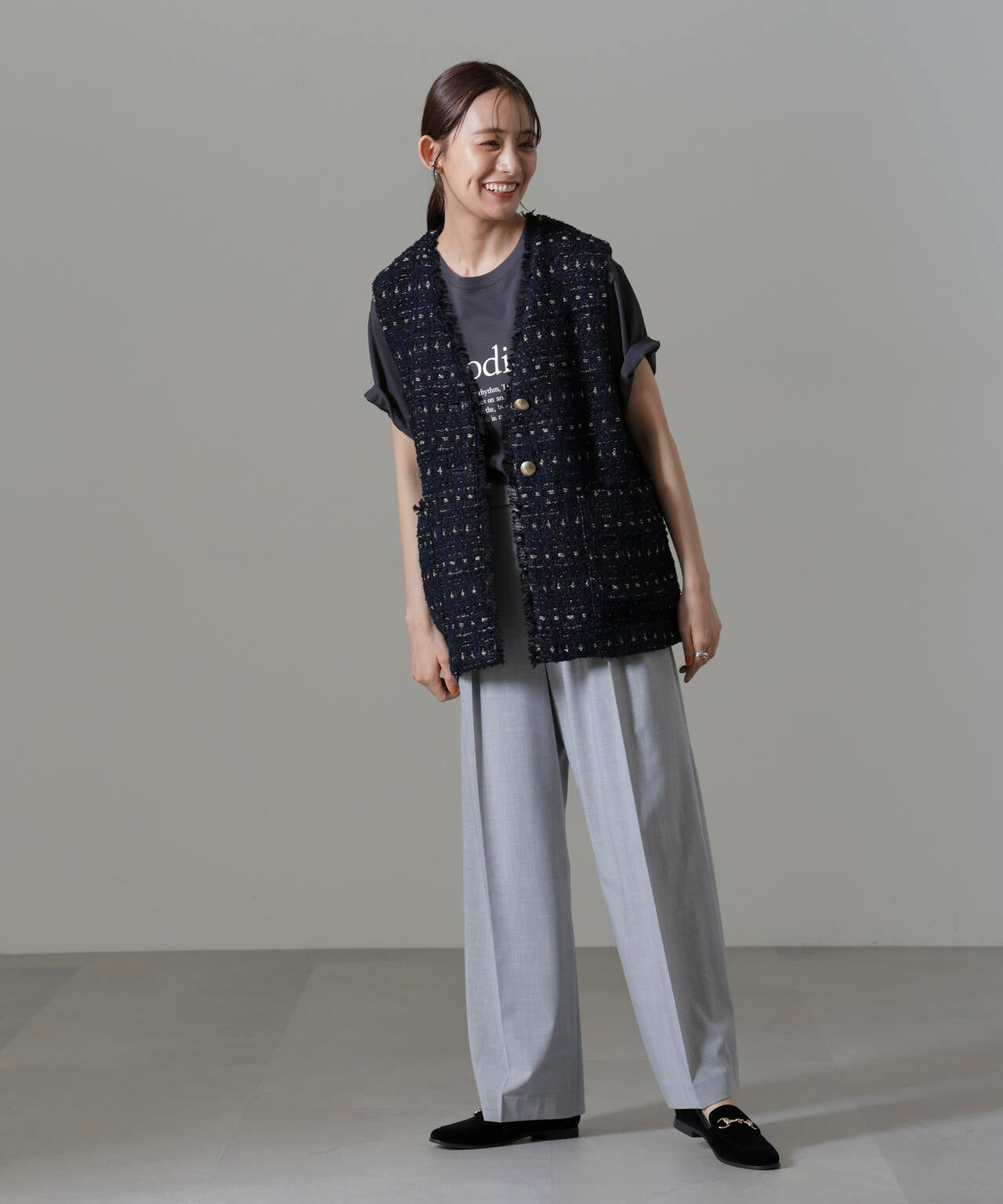 Vネックツイードジレ | NANO universe（ナノ・ユニバース） ｜【公式