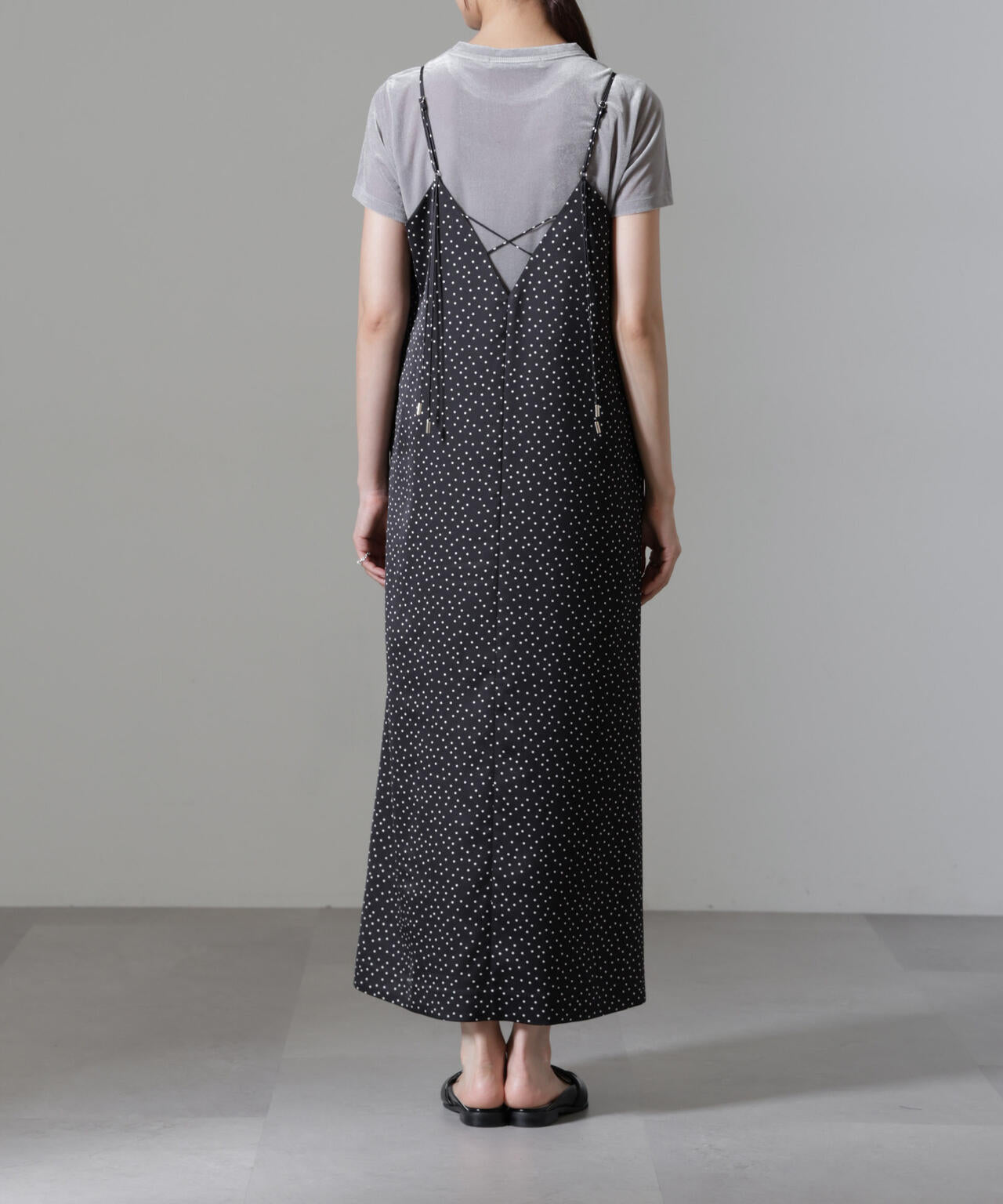 ドットプリントサテンキャミワンピース | NANO universe（ナノ
