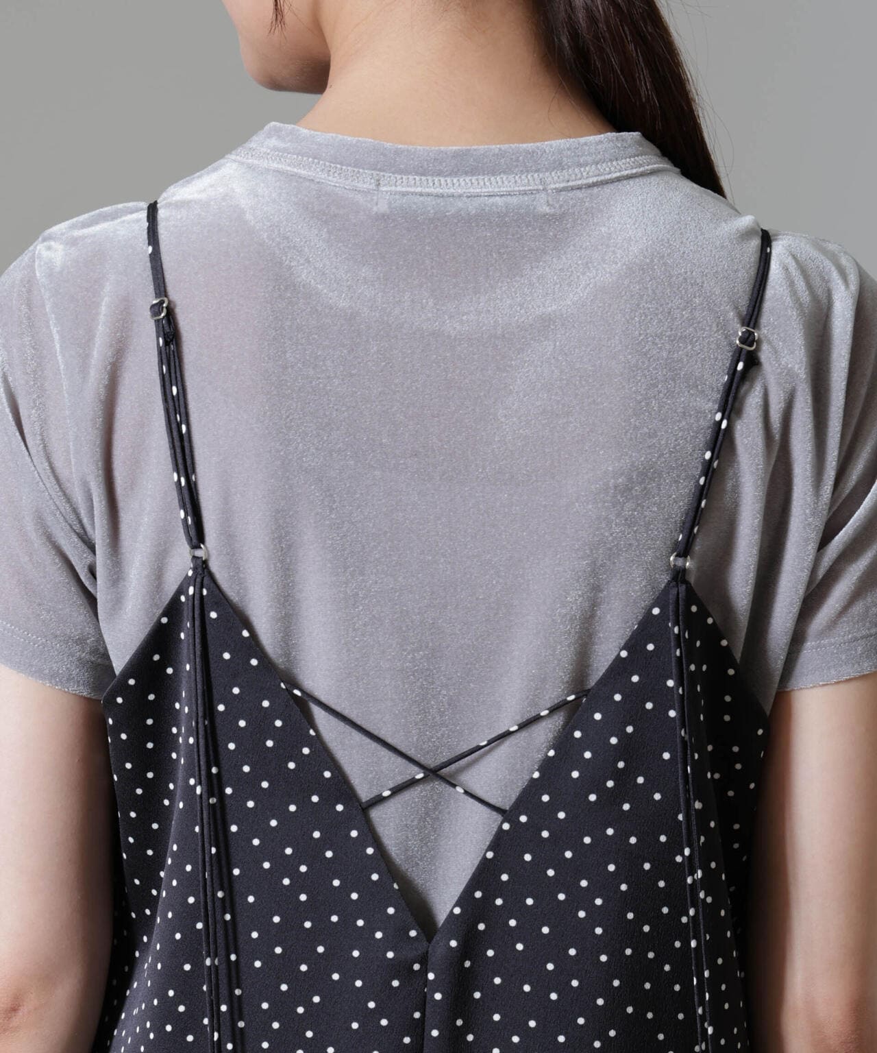 ドットプリントサテンキャミワンピース | NANO universe（ナノ