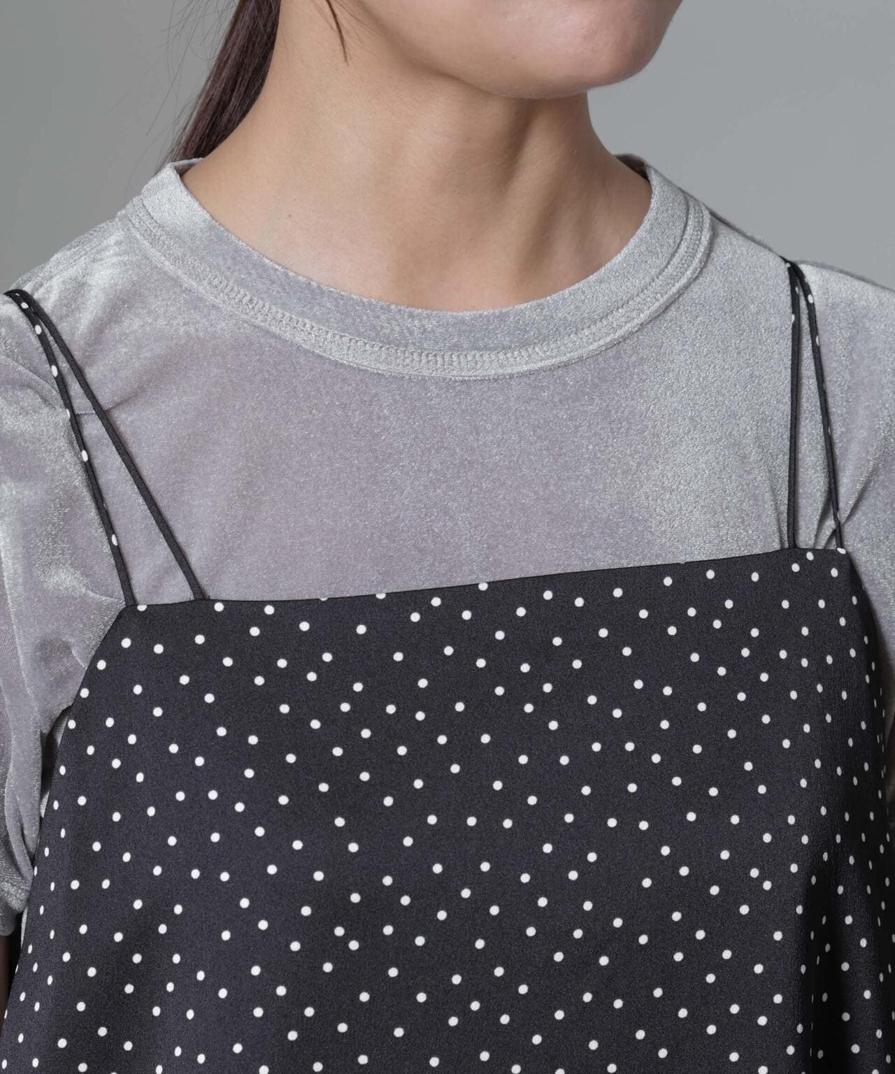 みゃ様確認用 ドットプリントサテンキャミワンピース | NANO universe（ナノ