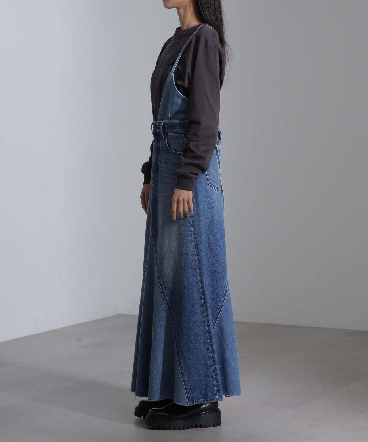 リメイク風2wayナローフレアジャンパースカート | NANO universe（ナノ