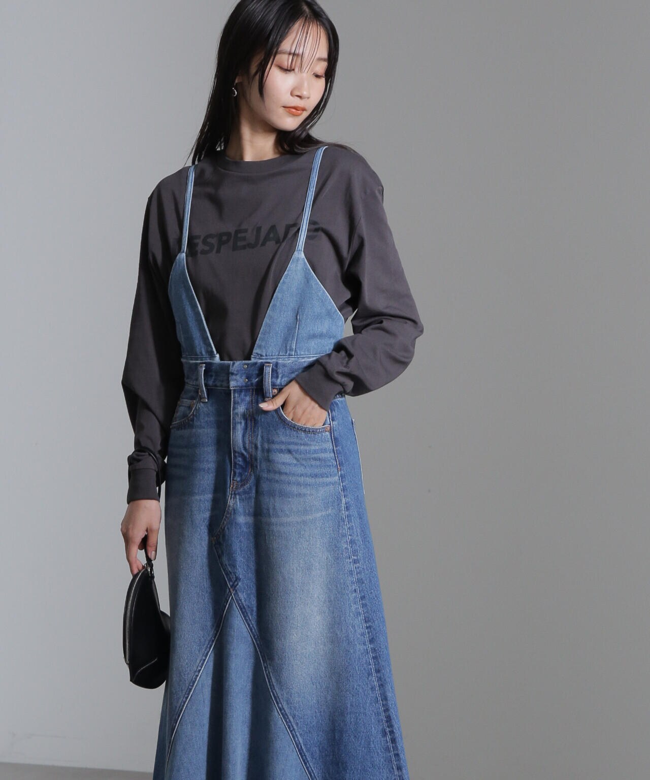 リメイク風2wayナローフレアジャンパースカート | NANO universe（ナノ