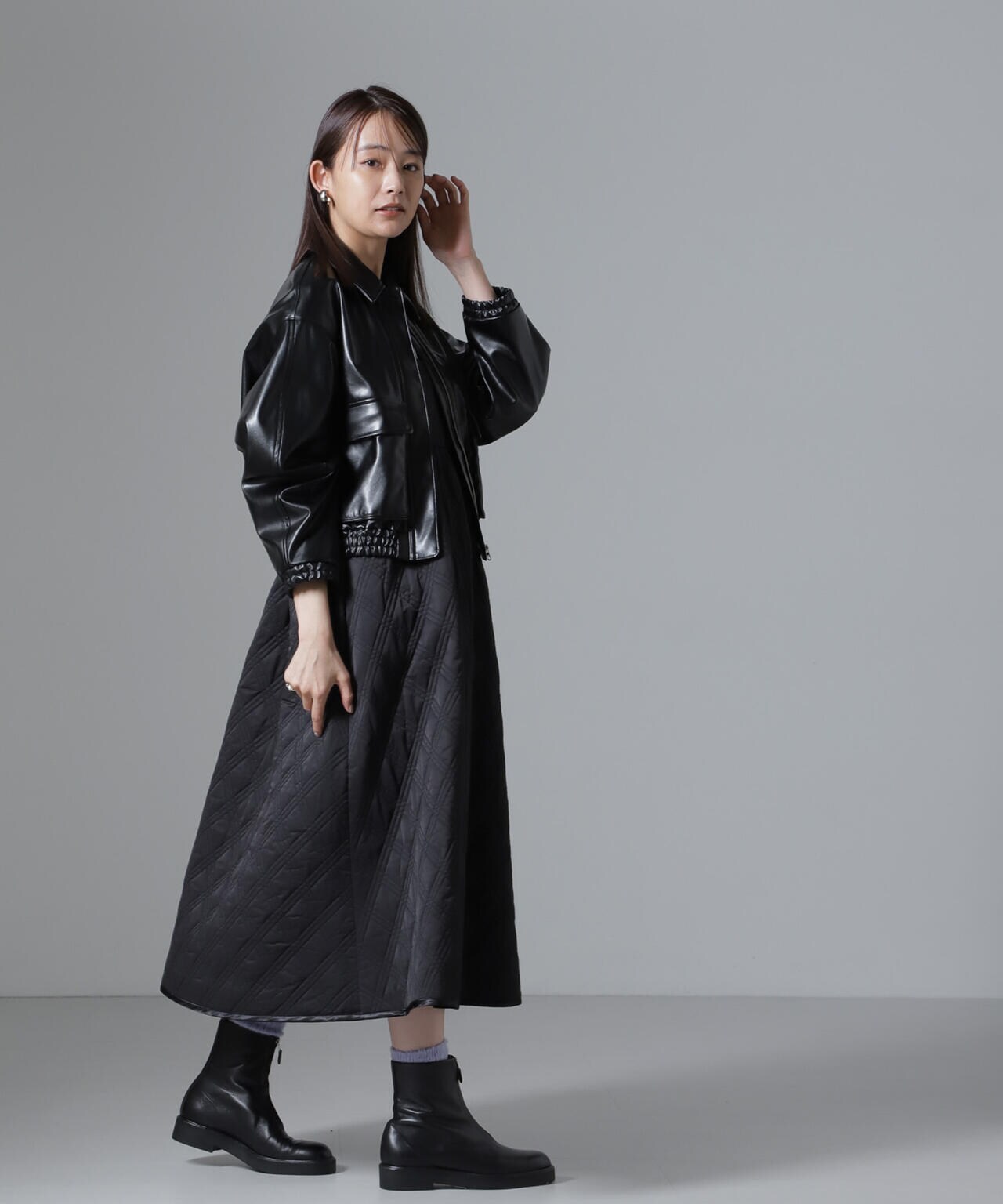 撥水キルティングキャミワンピース | NANO universe（ナノ・ユニバース