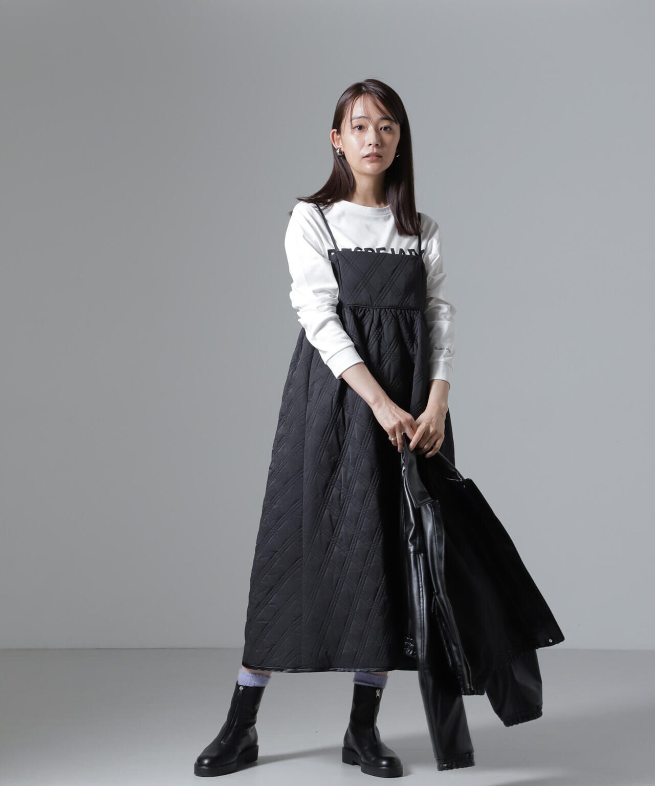 撥水キルティングキャミワンピース | NANO universe（ナノ・ユニバース