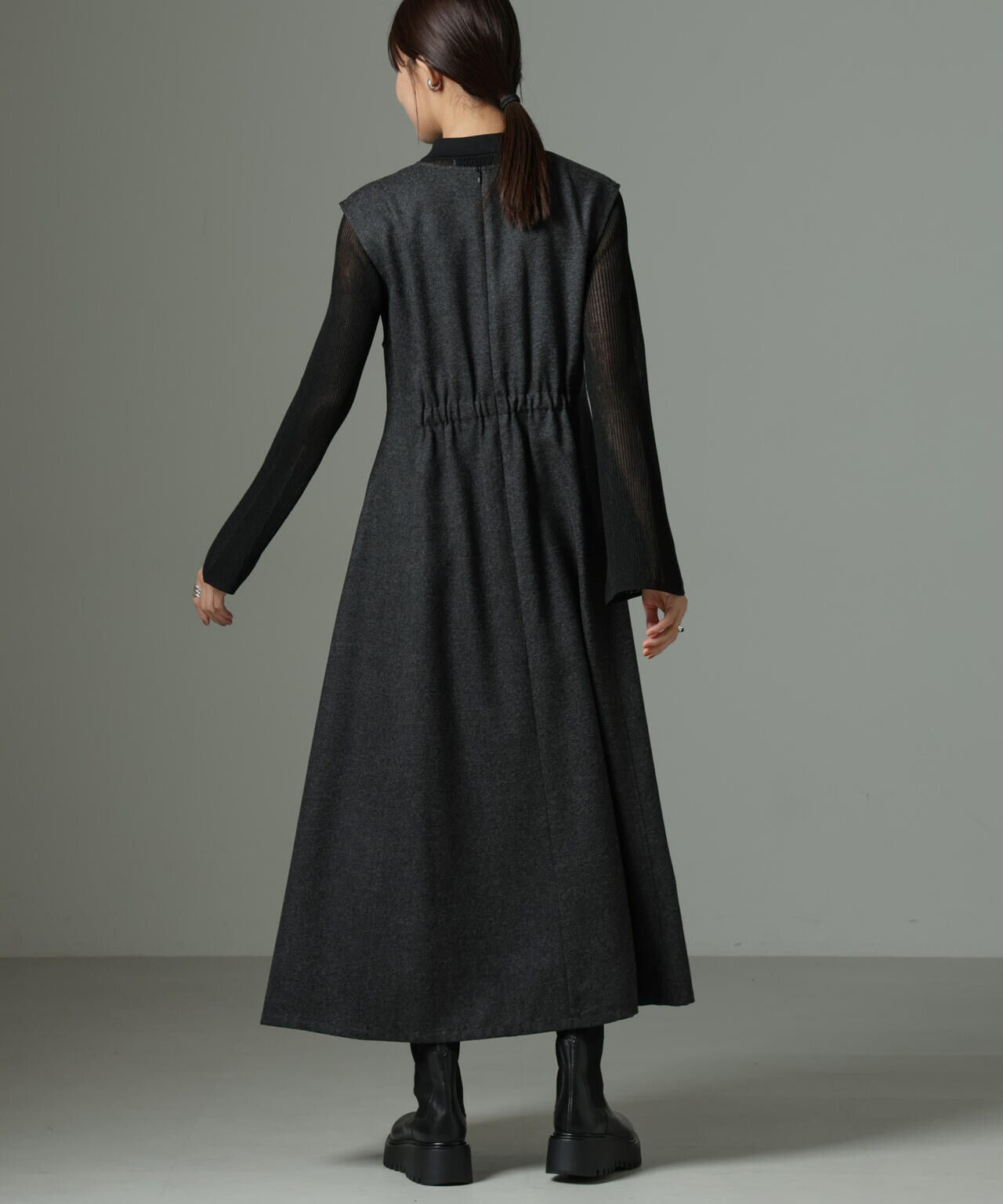 Vネックジャンパースカート | NANO universe（ナノ・ユニバース