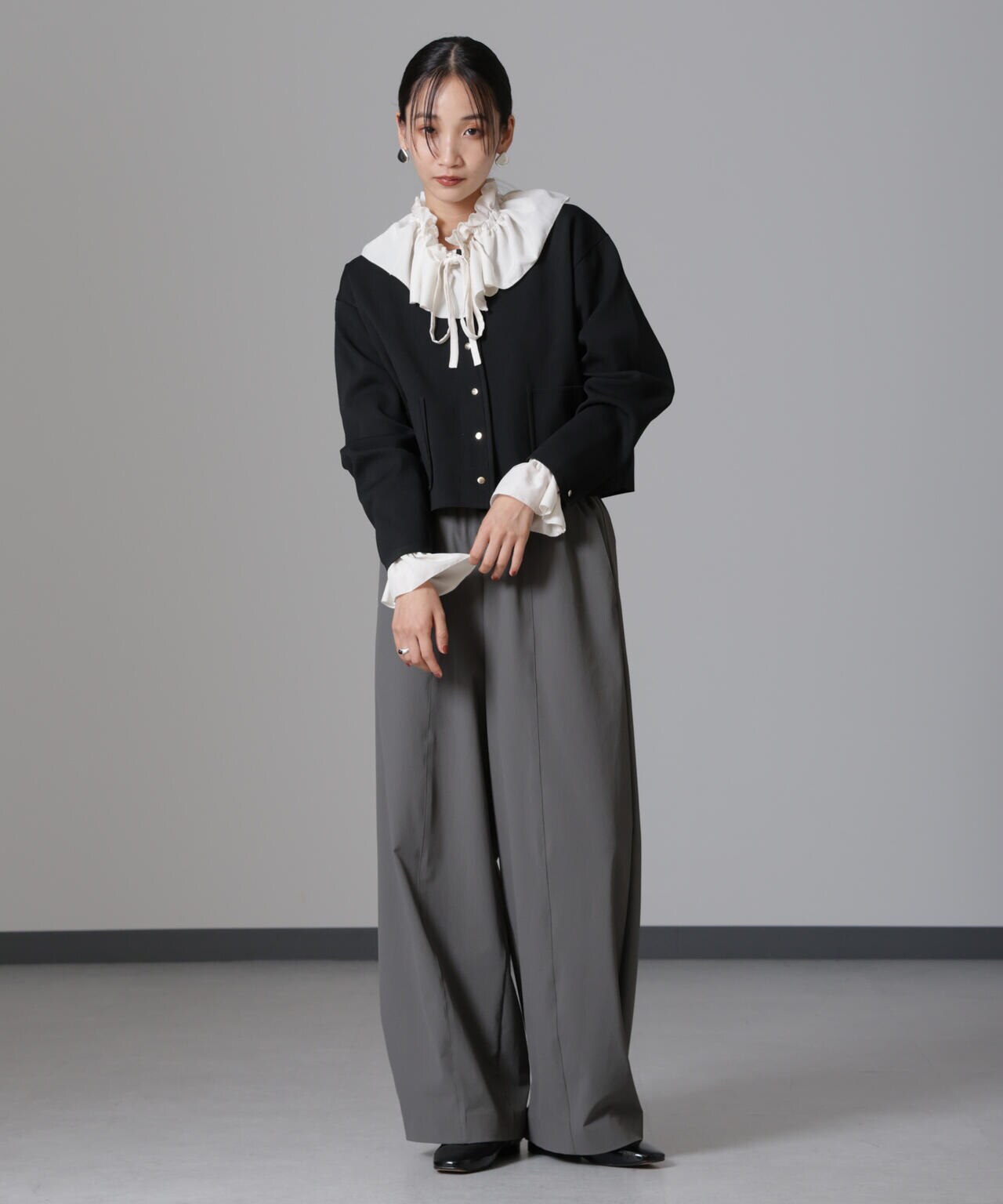 【n07t08さま専用ページ】 ノーカラーニットジャケット (セットアップ可) | NANO universe（ナノ