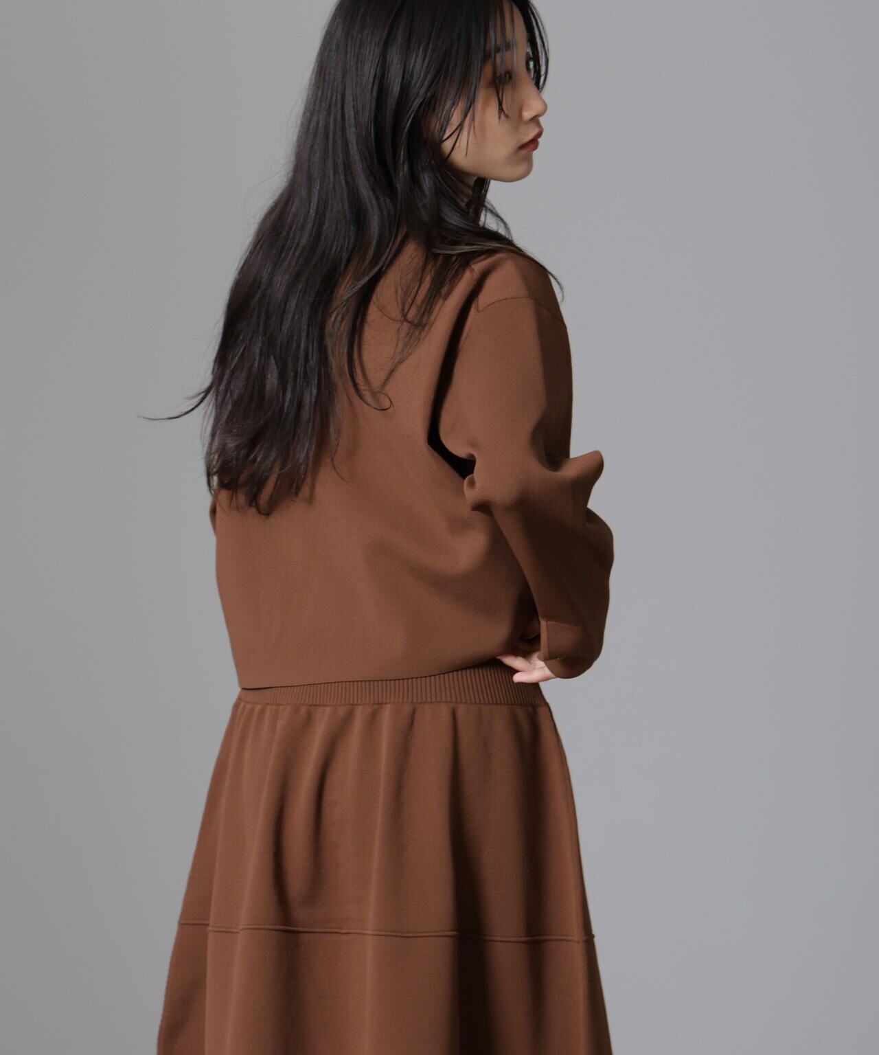 ノーカラーニットジャケット (セットアップ可) | NANO universe（ナノ