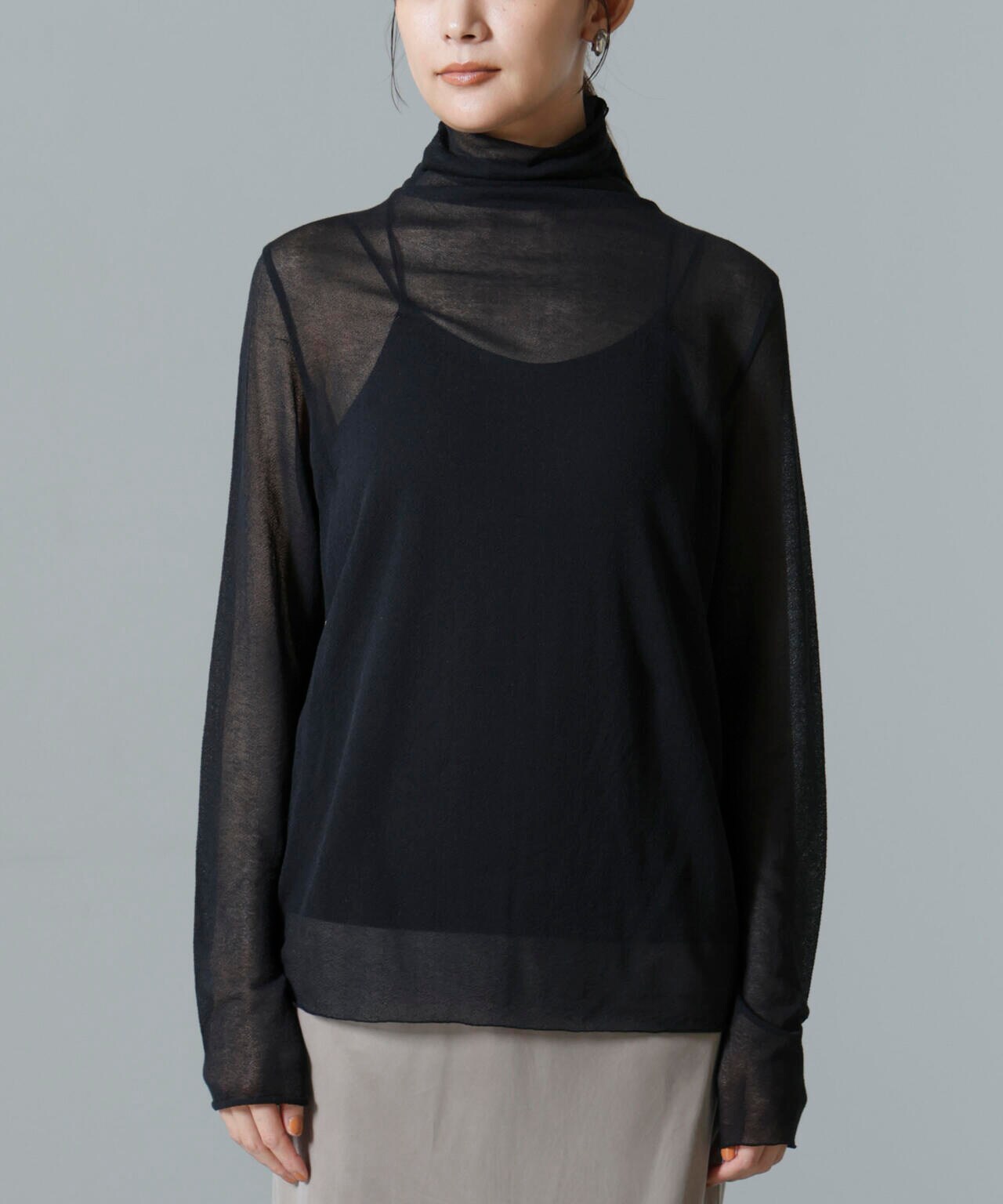 梨地シアータートルカットトップス | NANO universe（ナノ・ユニバース