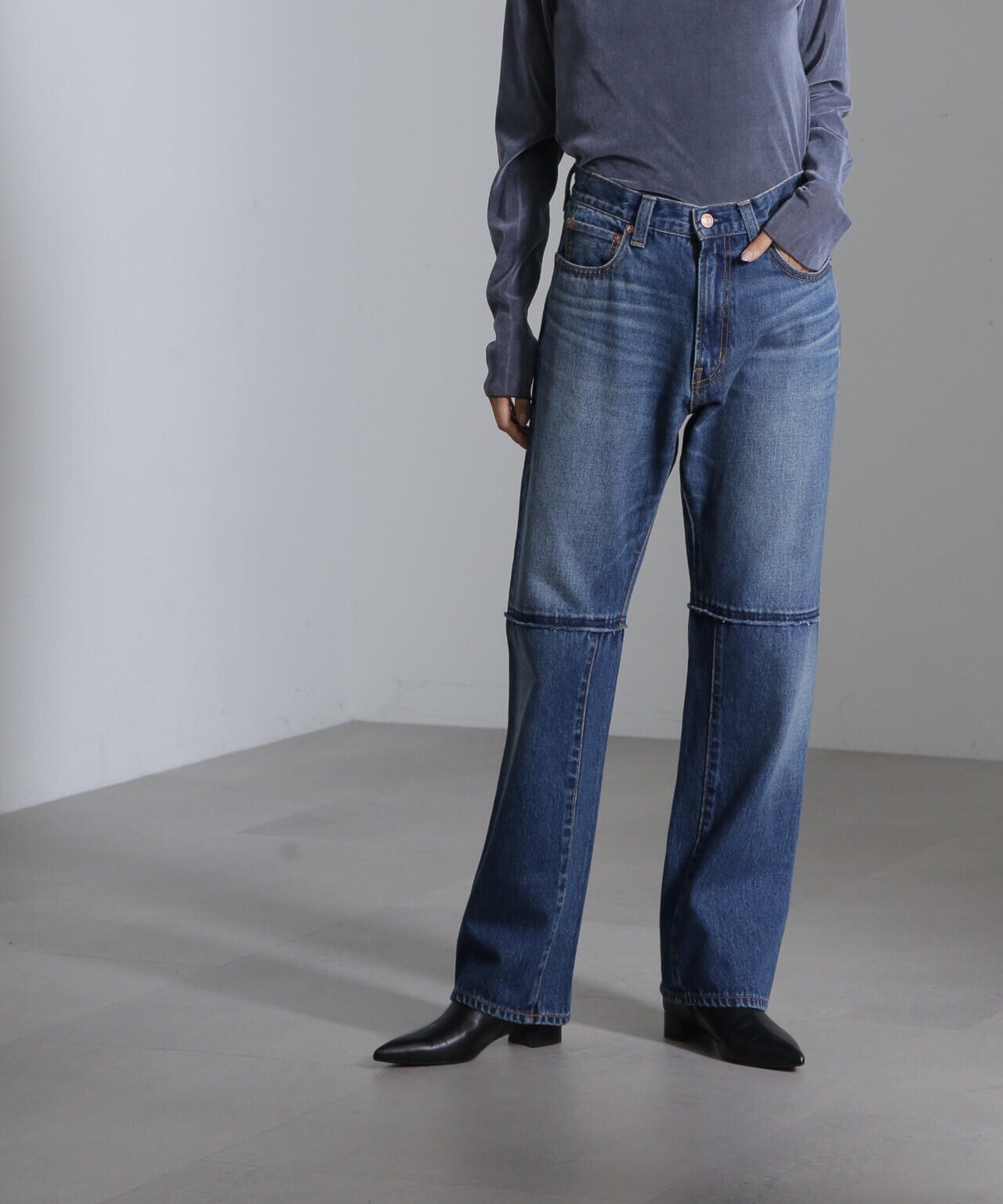 リメイク風ワイドストレートパンツ | NANO universe（ナノ・ユニバース